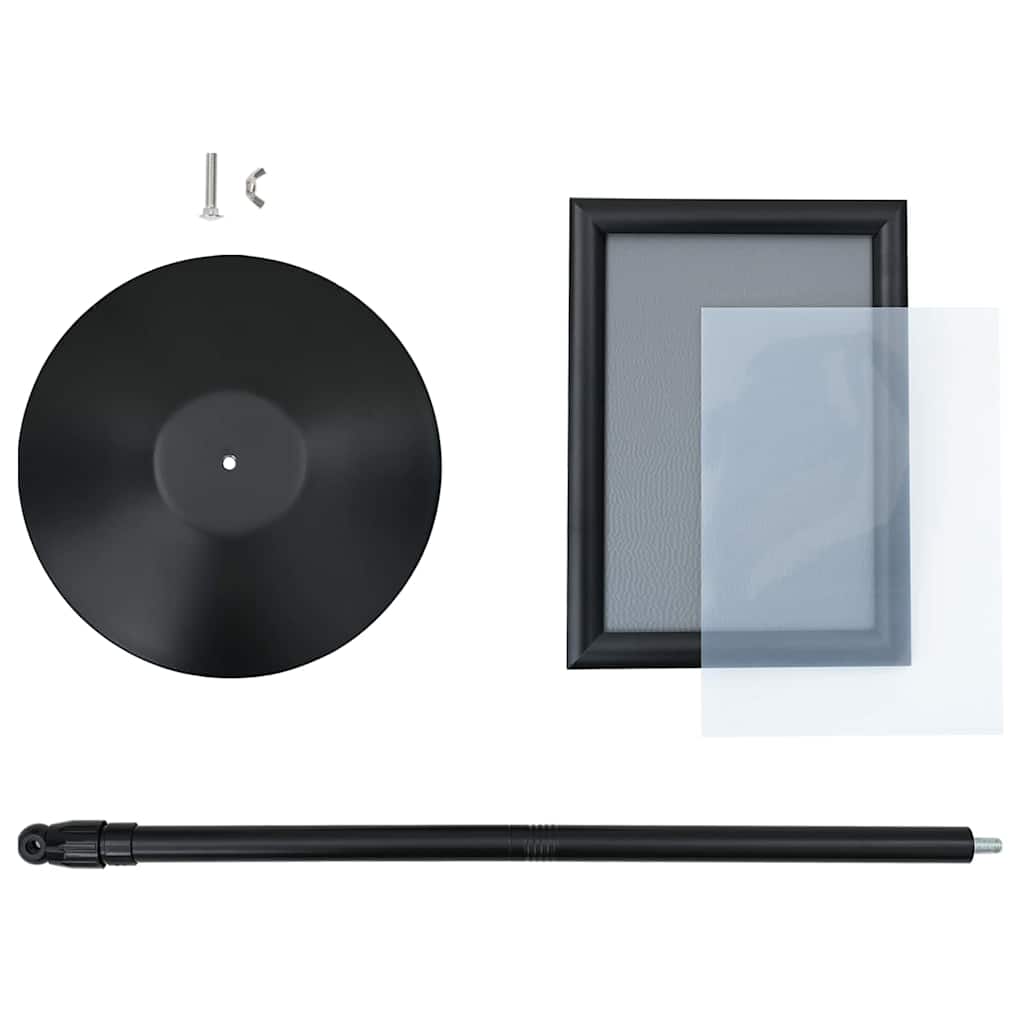 vidaXL Stojak na plakaty Srebrny a4 PVC i stal
