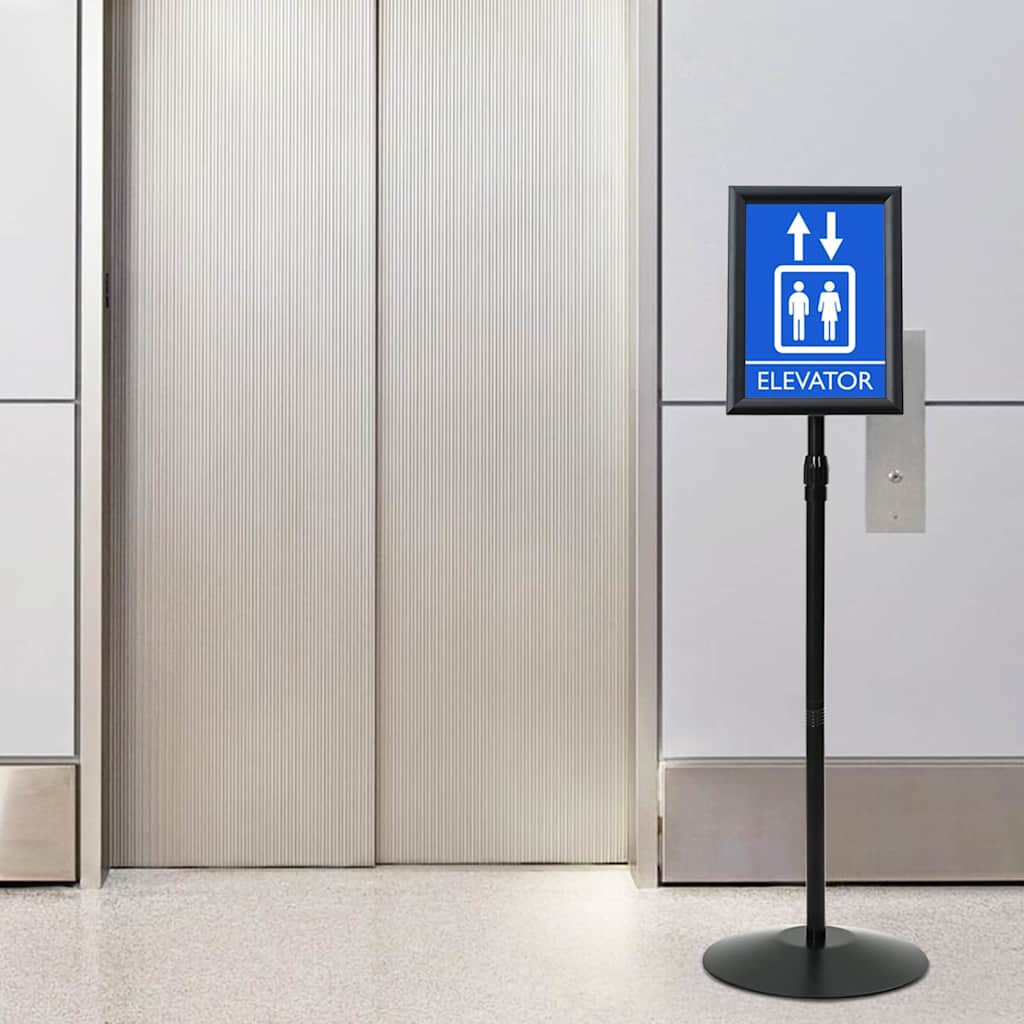 vidaXL Stojak na plakaty Srebrny a4 PVC i stal