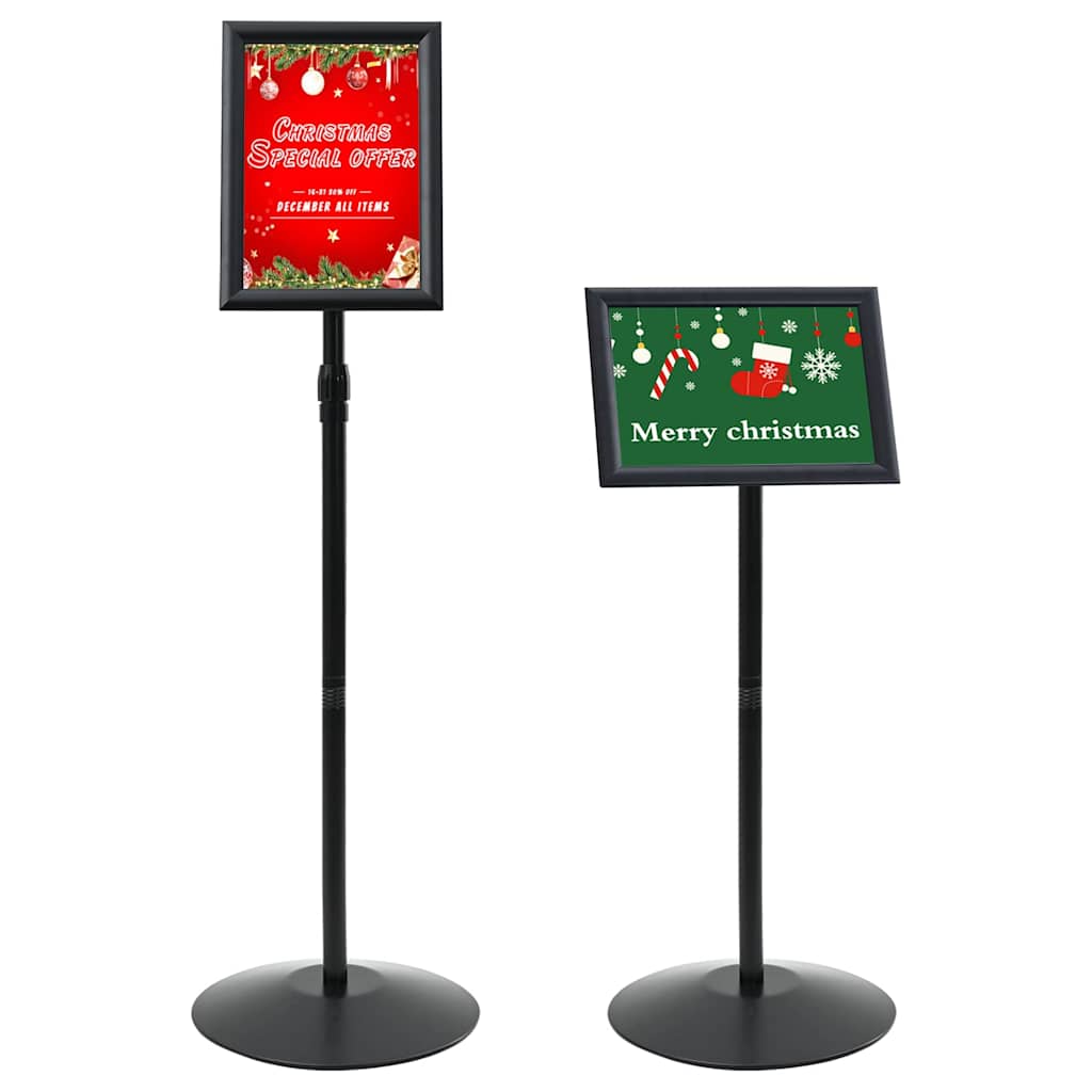 vidaXL Stojak na plakaty Srebrny a4 PVC i stal