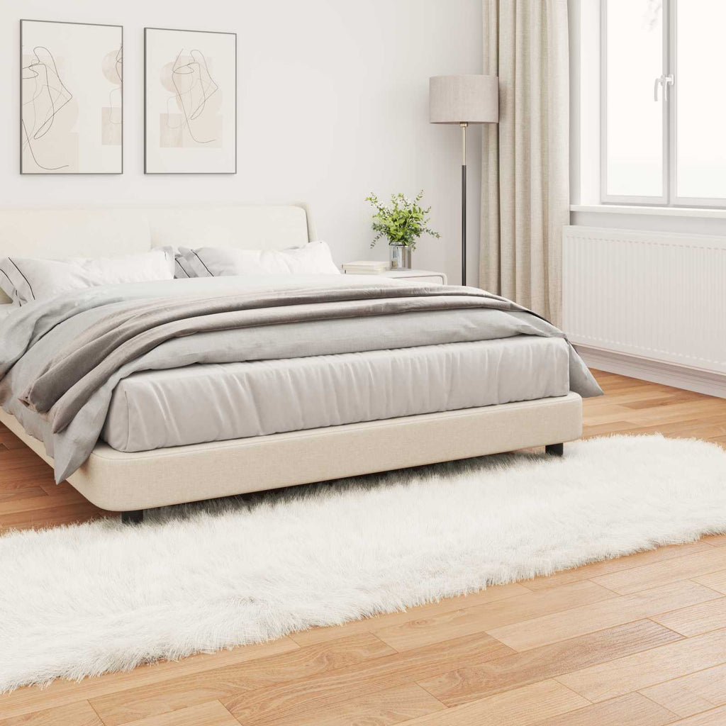 vidaXL Dywan z sztucznej owczej skóry TAFALLA Biały 80 x 250 cm