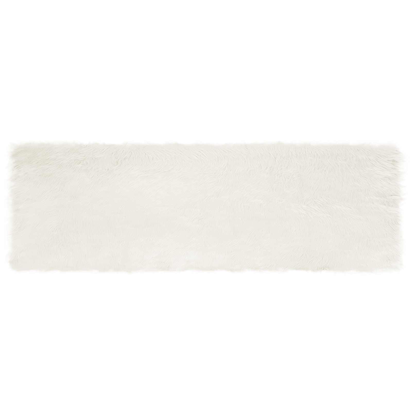 vidaXL Dywan z sztucznej owczej skóry TAFALLA Biały 80 x 250 cm
