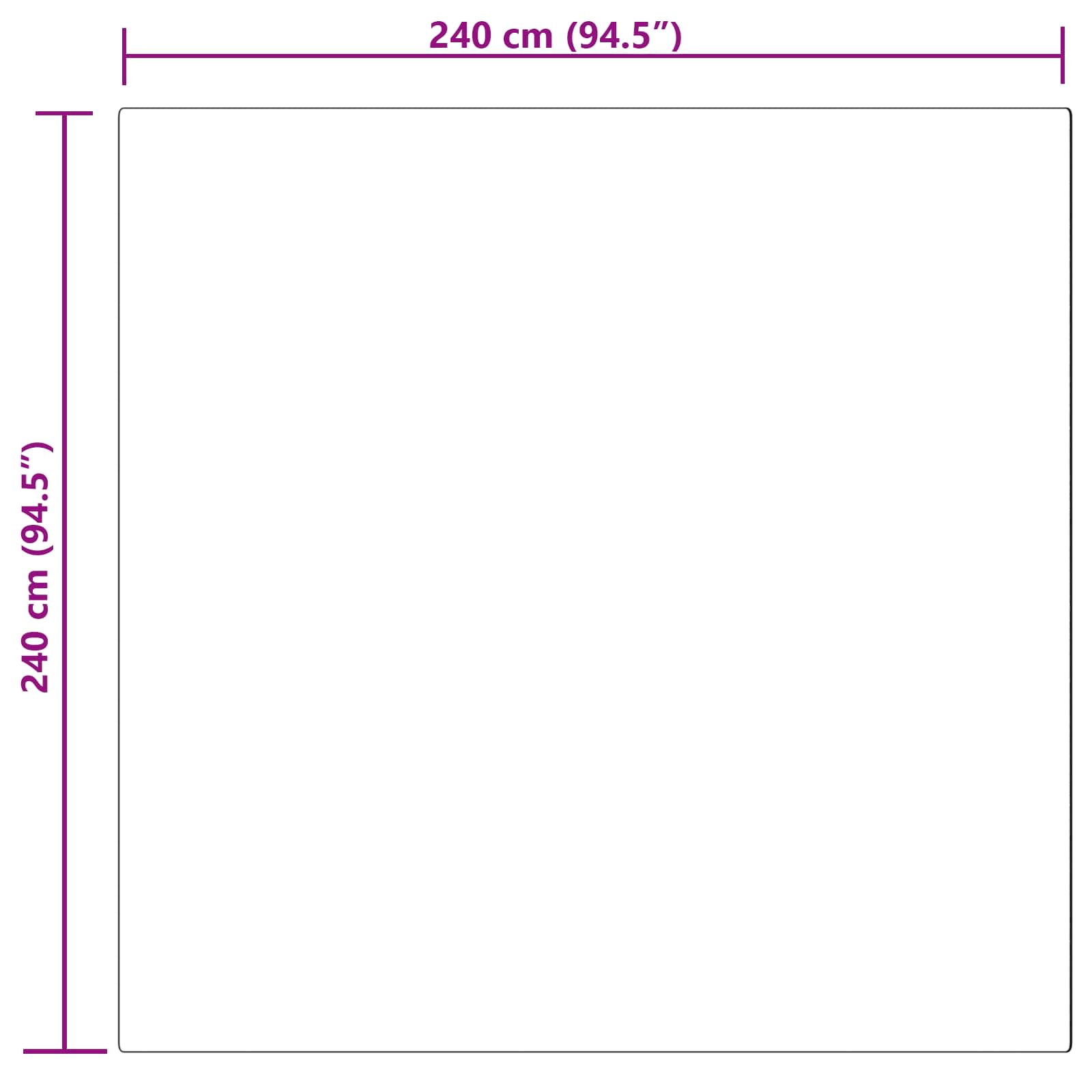 vidaXL Dywan z sztucznej owczej skóry TAFALLA Biały 240 x 240 cm