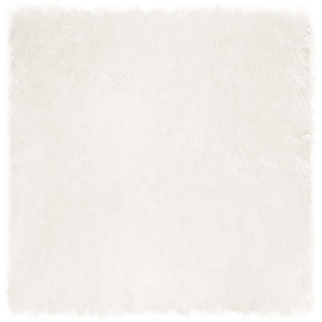 vidaXL Dywan z sztucznej owczej skóry TAFALLA Biały 240 x 240 cm