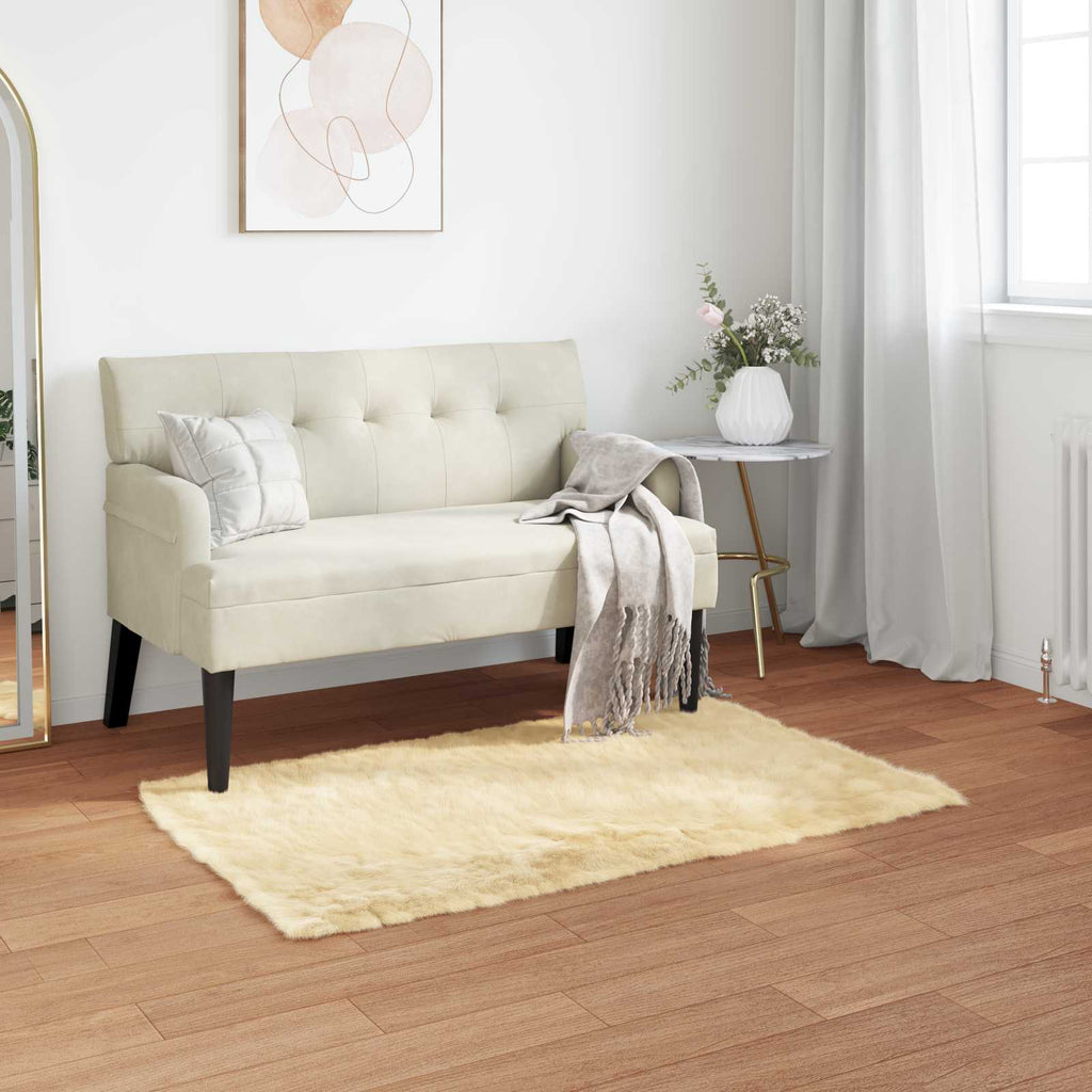 vidaXL Dywan z sztucznej owczej skóry TAFALLA kremowy 60 x 110 cm