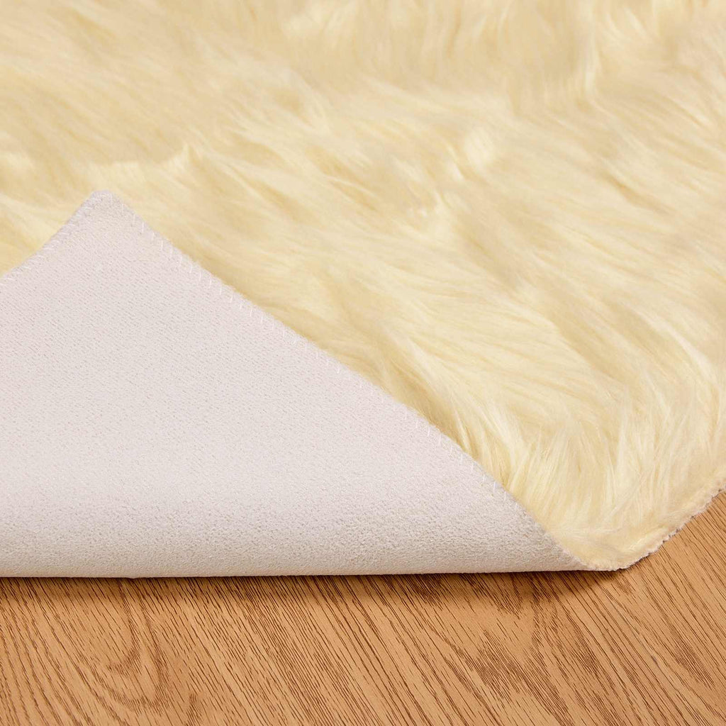vidaXL Dywan z sztucznej owczej skóry TAFALLA kremowy Ø 160 cm