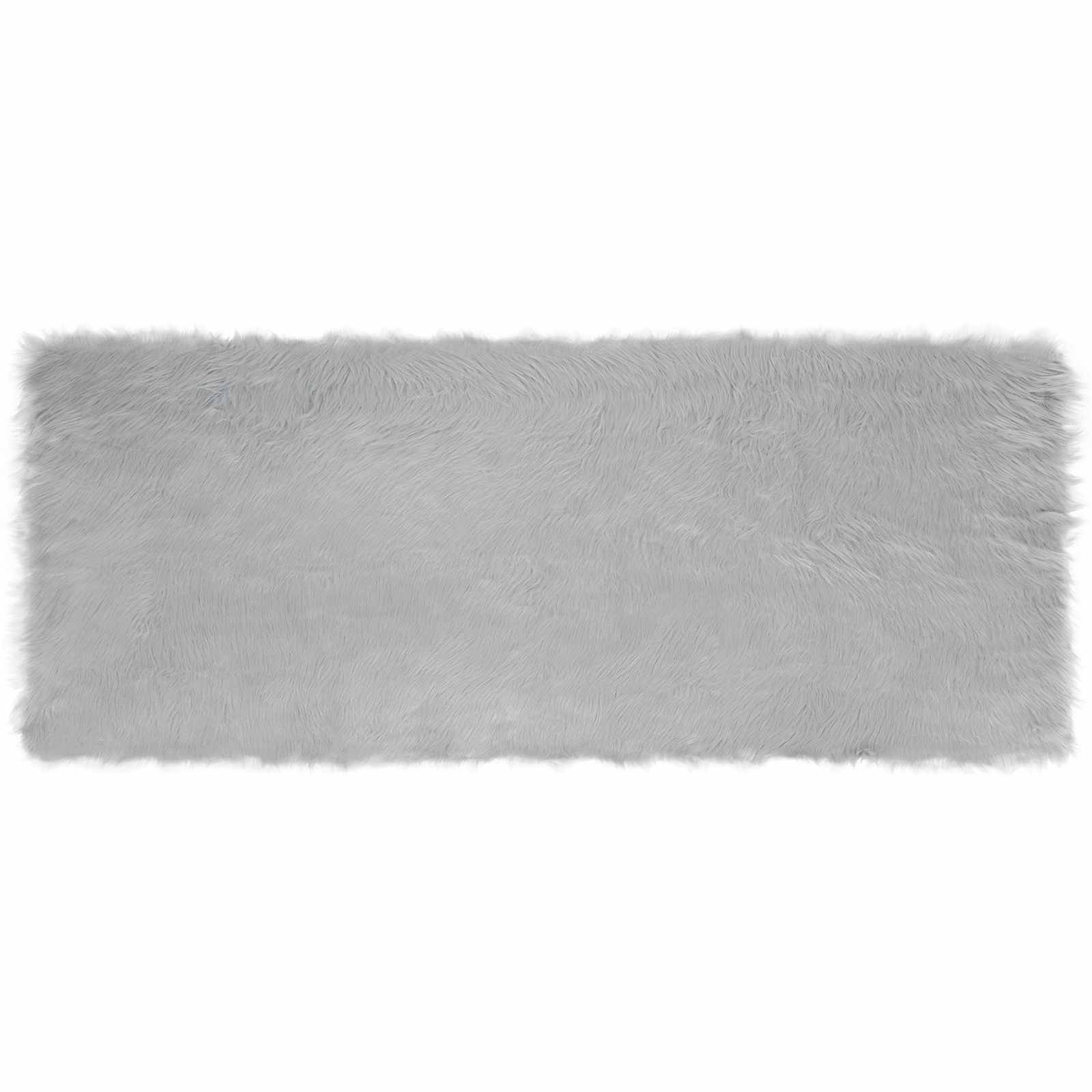 vidaXL Dywan z sztucznej owczej skóry TAFALLA Szary 80 x 200 cm