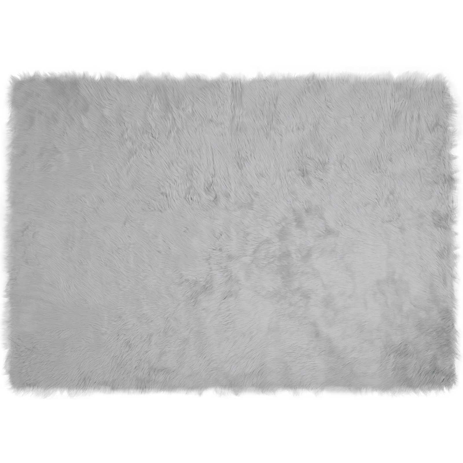 vidaXL Dywan z sztucznej owczej skóry TAFALLA Szary 140 x 200 cm