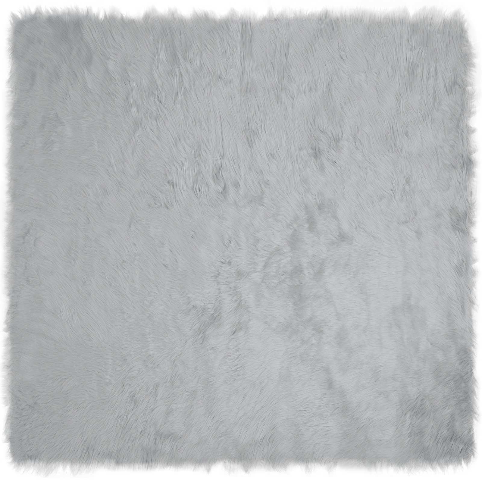 vidaXL Dywan z sztucznej owczej skóry TAFALLA Szary 120 x 120 cm