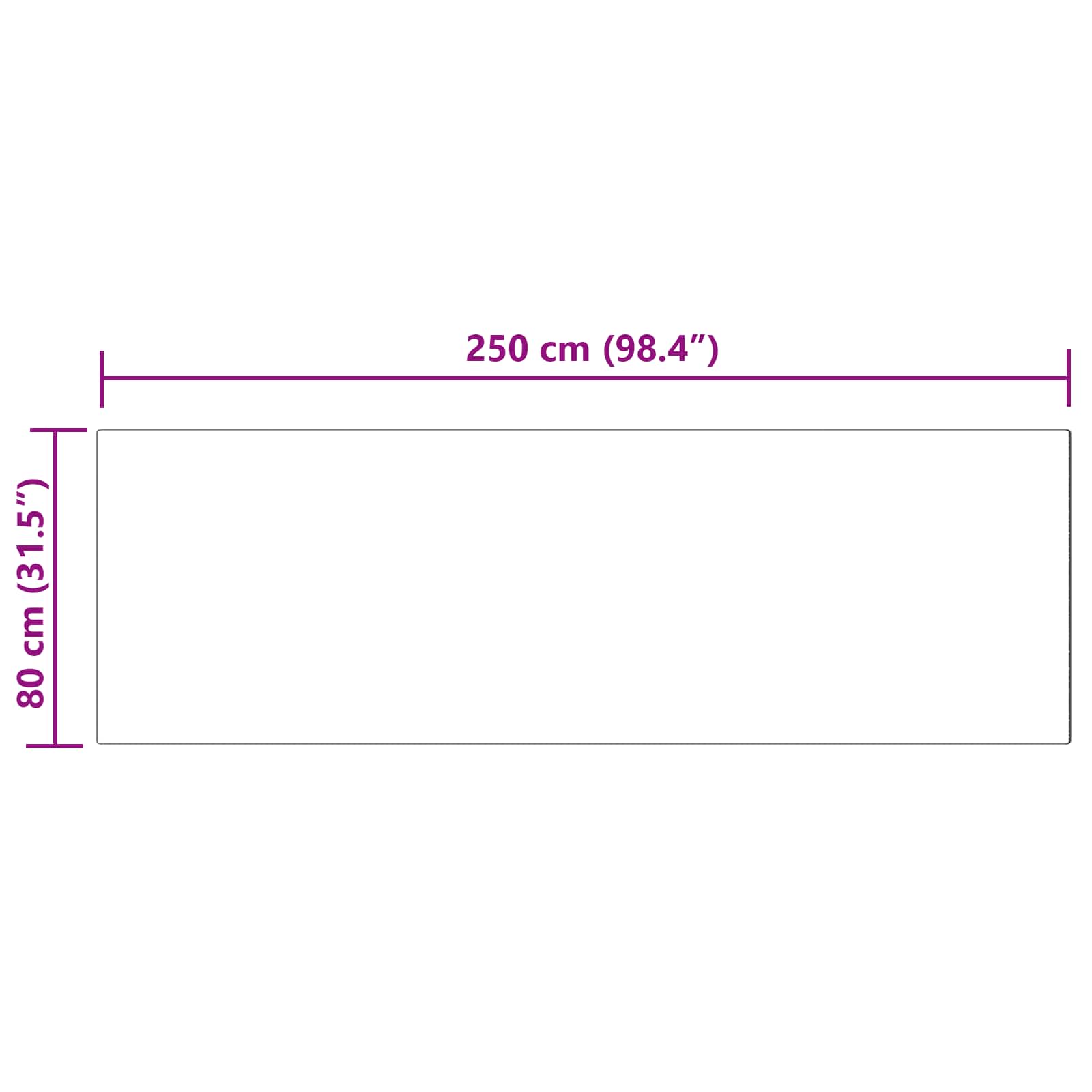 vidaXL Dywan z sztucznej owczej skóry TAFALLA Czarny 80 x 250 cm