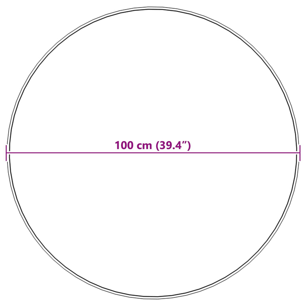 vidaXL Dywan z sztucznej owczej skóry TAFALLA Czarny Ø 100 cm