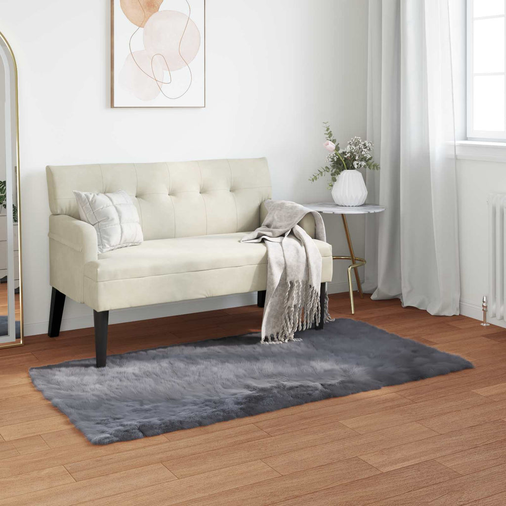 vidaXL Dywan z sztucznej owczej skóry TAFALLA antracytowy 60 x 110 cm