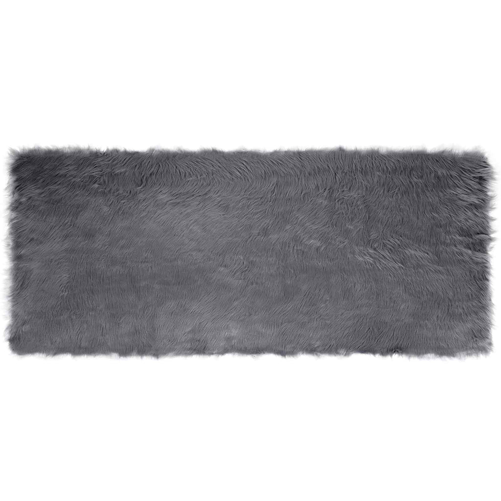 vidaXL Dywan z sztucznej owczej skóry TAFALLA antracytowy 80 x 200 cm