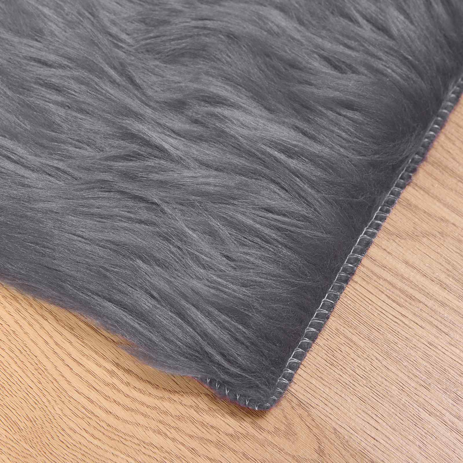 vidaXL Dywan z sztucznej owczej skóry TAFALLA antracytowy 80 x 250 cm