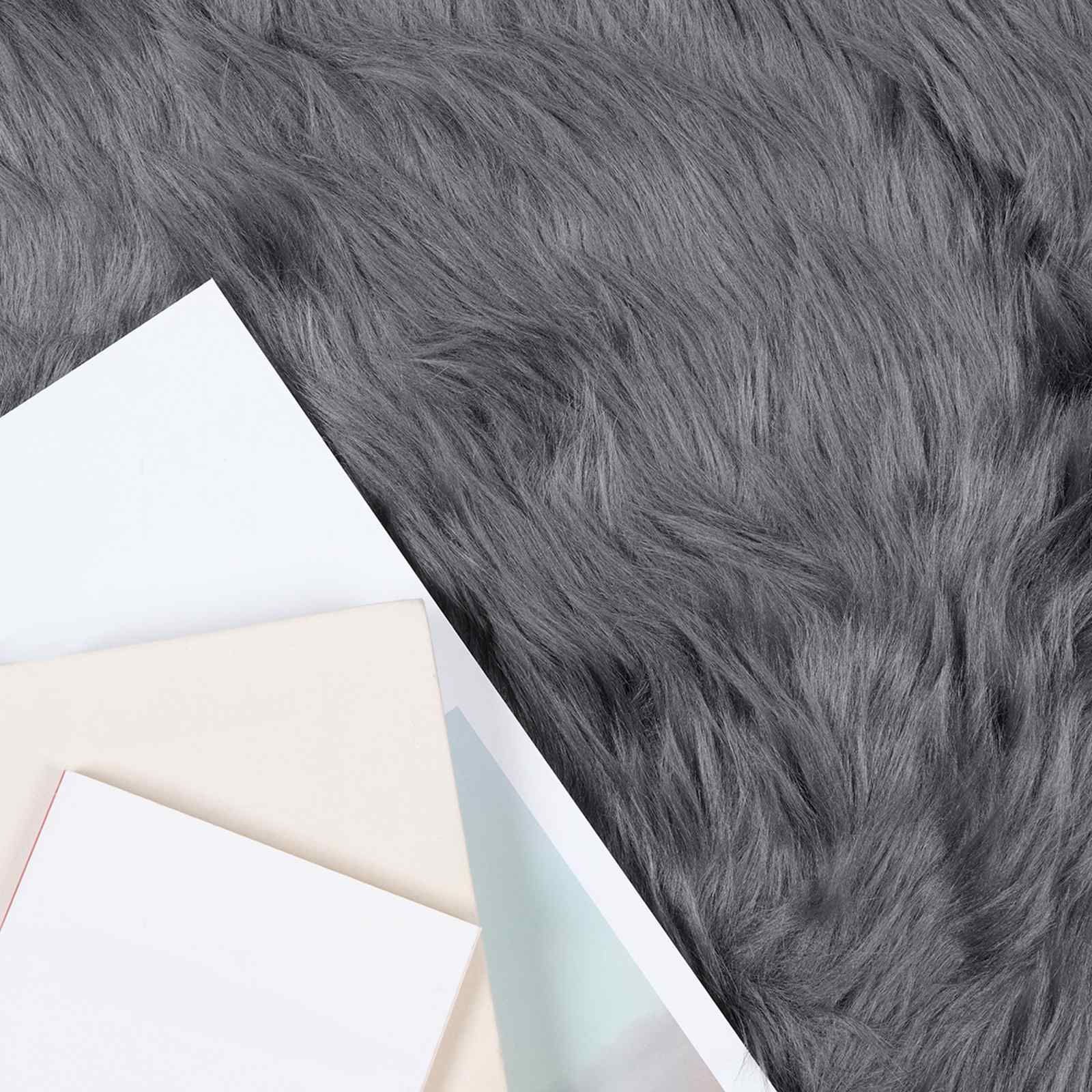 vidaXL Dywan z sztucznej owczej skóry TAFALLA antracytowy 160 x 230 cm