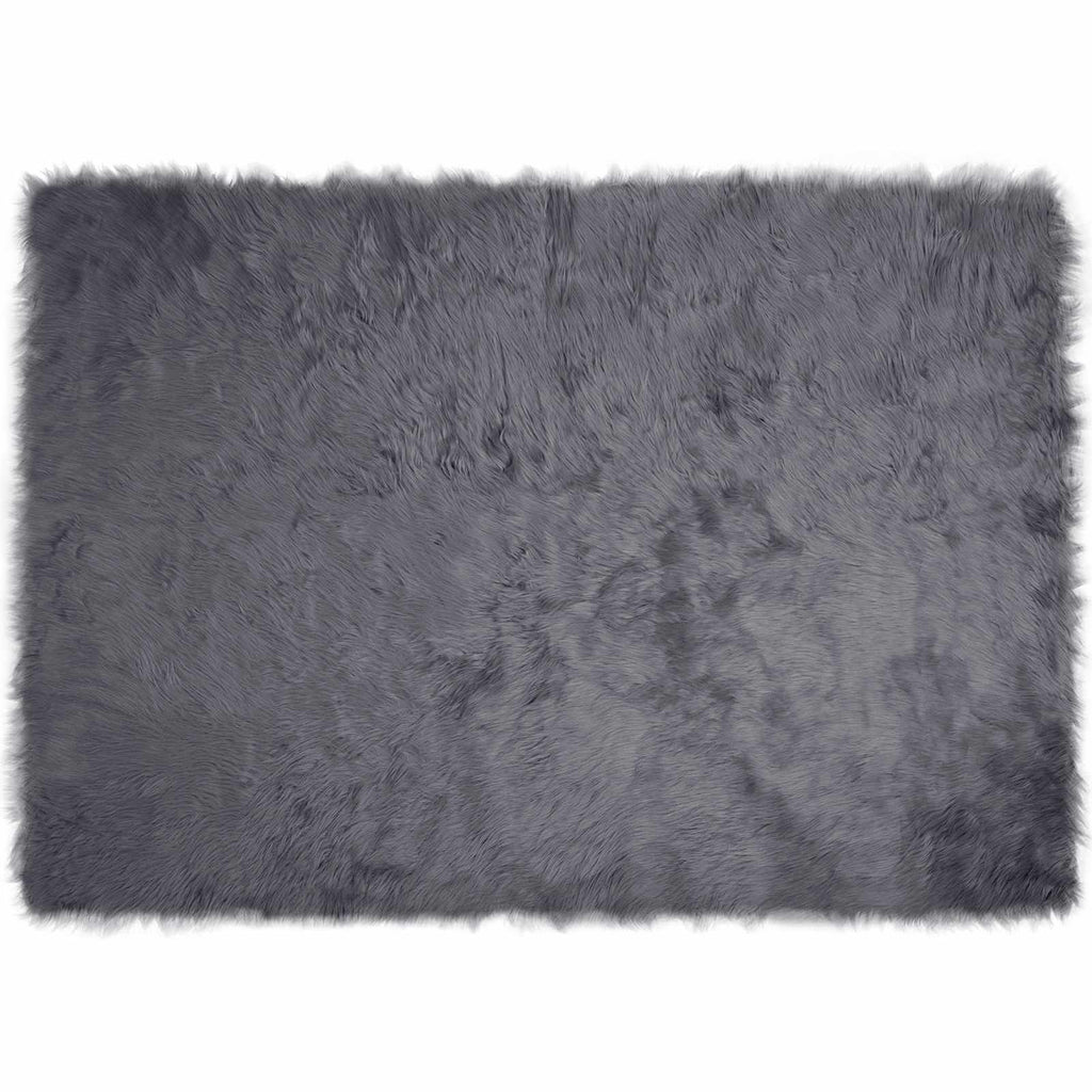 vidaXL Dywan z sztucznej owczej skóry TAFALLA antracytowy 160 x 230 cm