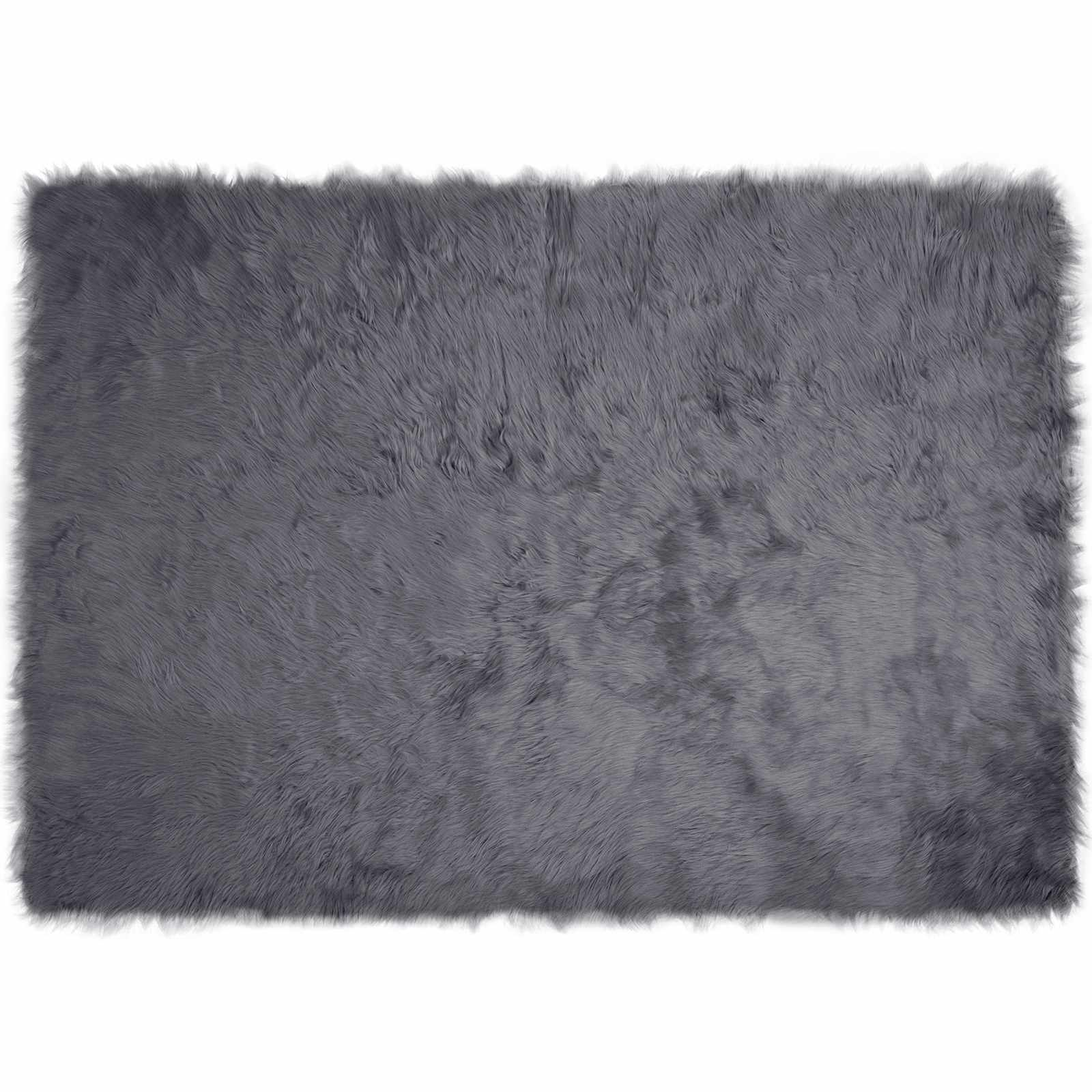 vidaXL Dywan z sztucznej owczej skóry TAFALLA antracytowy 160 x 230 cm