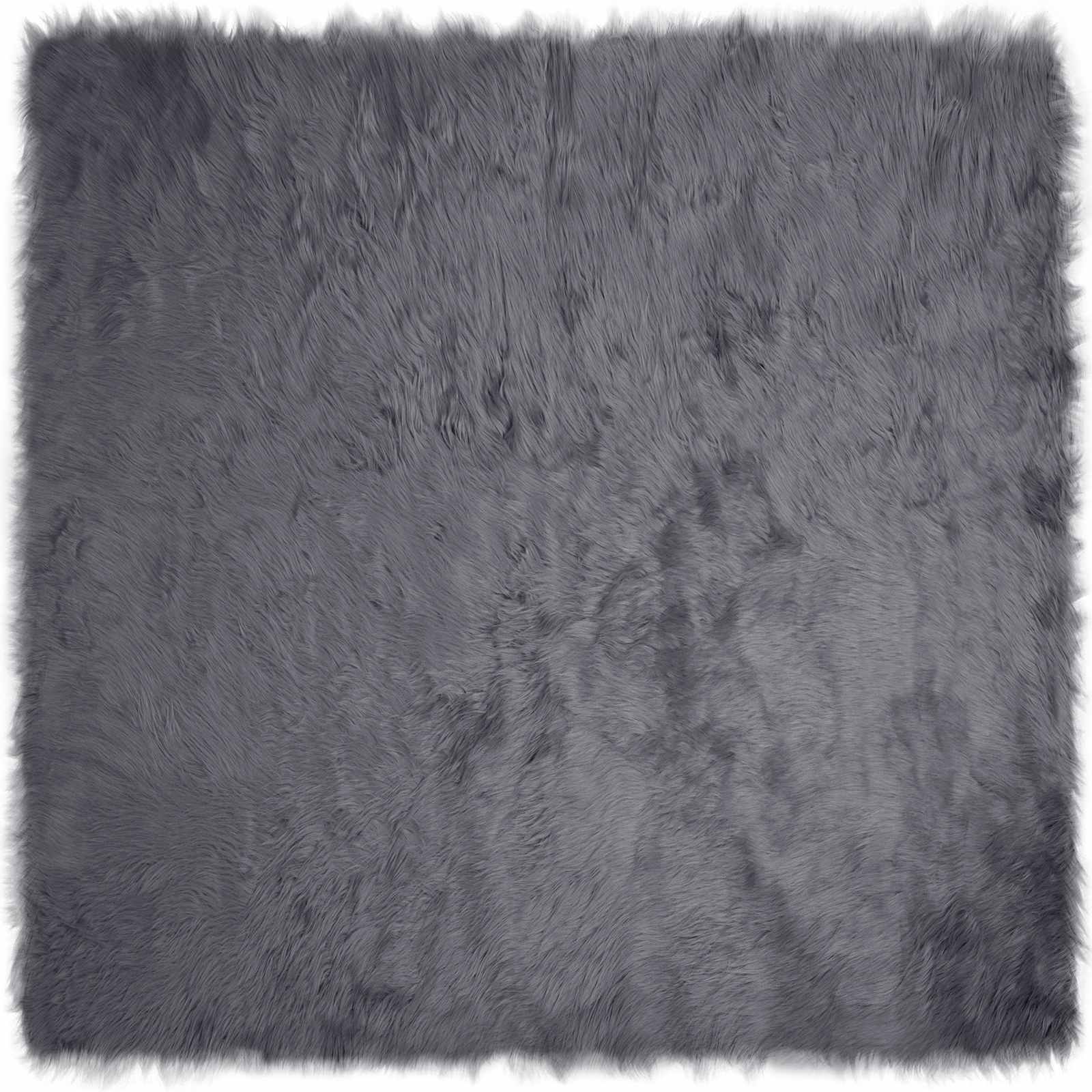 vidaXL Dywan z sztucznej owczej skóry TAFALLA antracytowy 120 x 120 cm