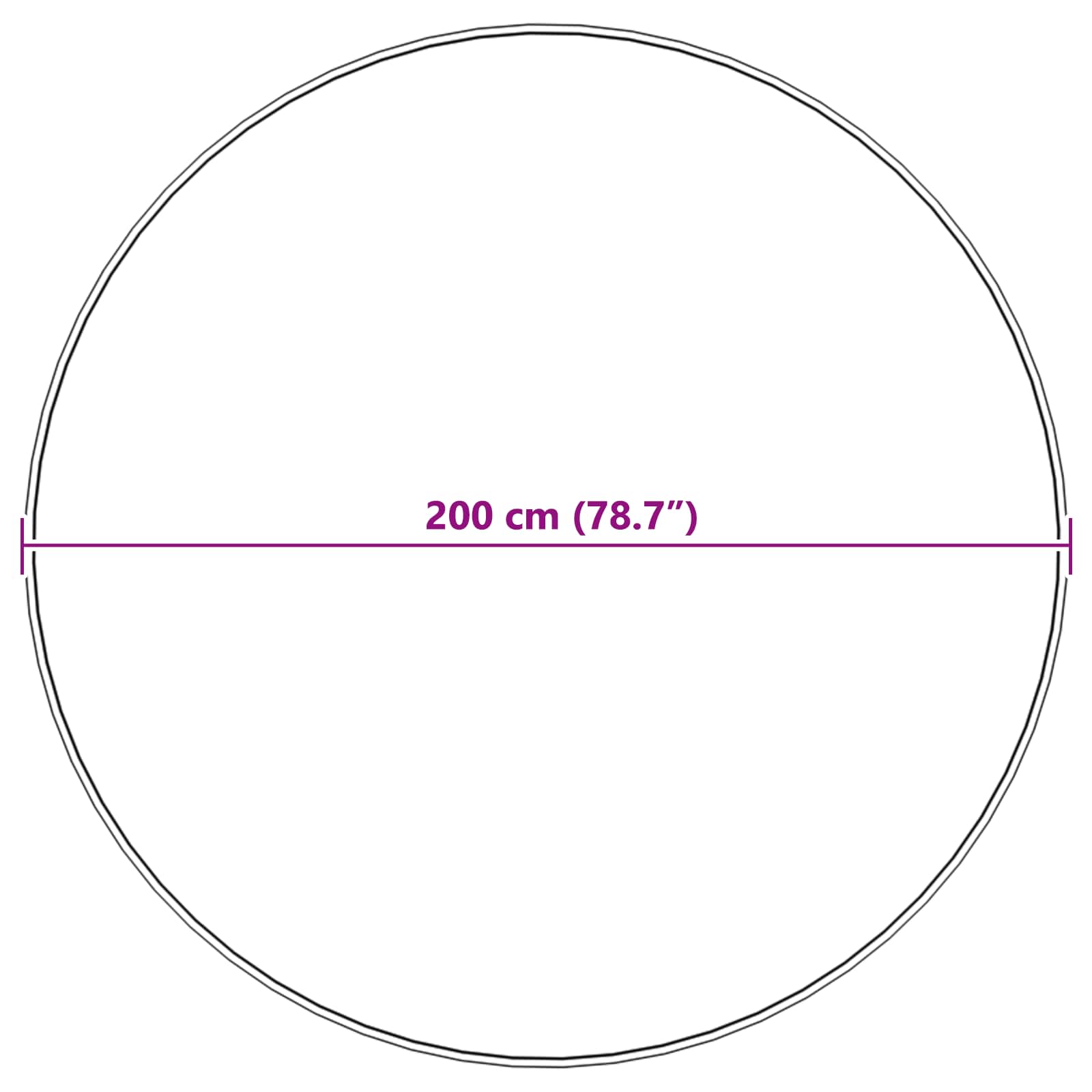 vidaXL Dywan z sztucznej owczej skóry TAFALLA antracytowy Ø 200 cm
