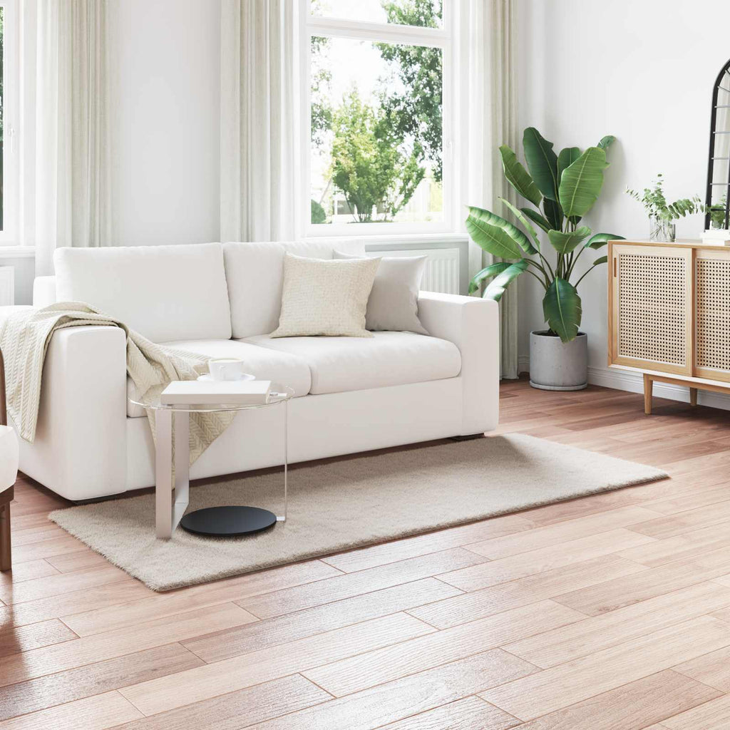 vidaXL Dywan antypoślizgowy z sztucznego futra królika OLITE Beżowy
