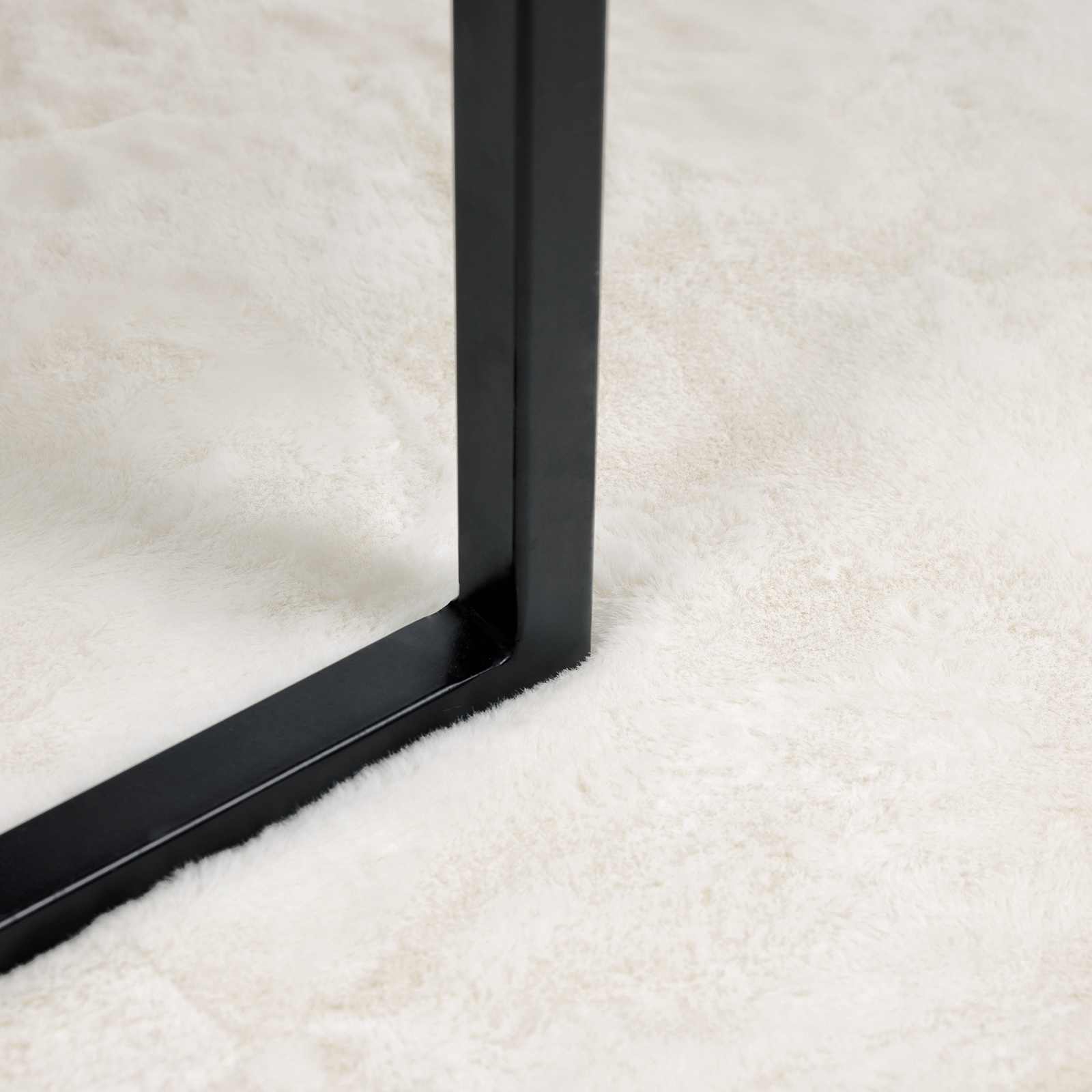 vidaXL Dywan antypoślizgowy z sztucznego futra królika OLITE kremowy