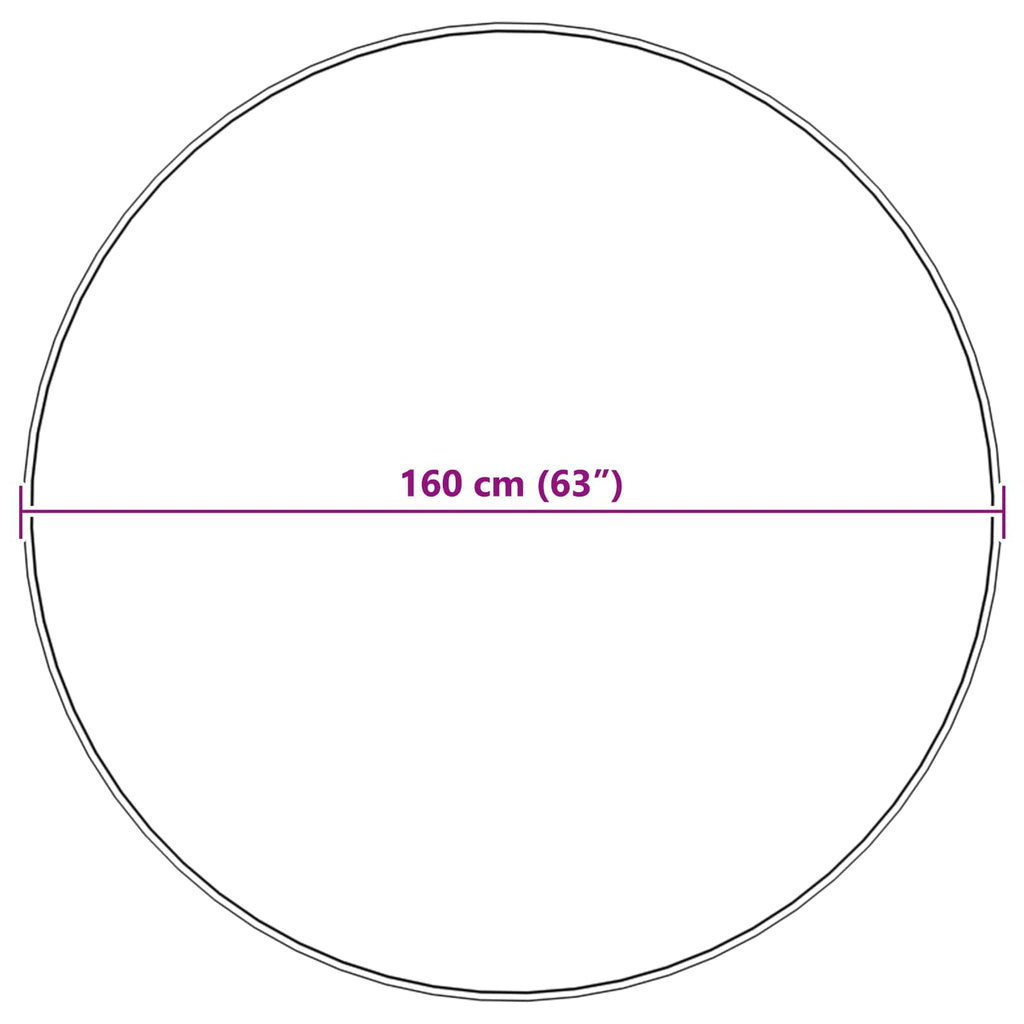 vidaXL Dywan antypoślizgowy z sztucznego futra królika OLITE Ø 160 cm