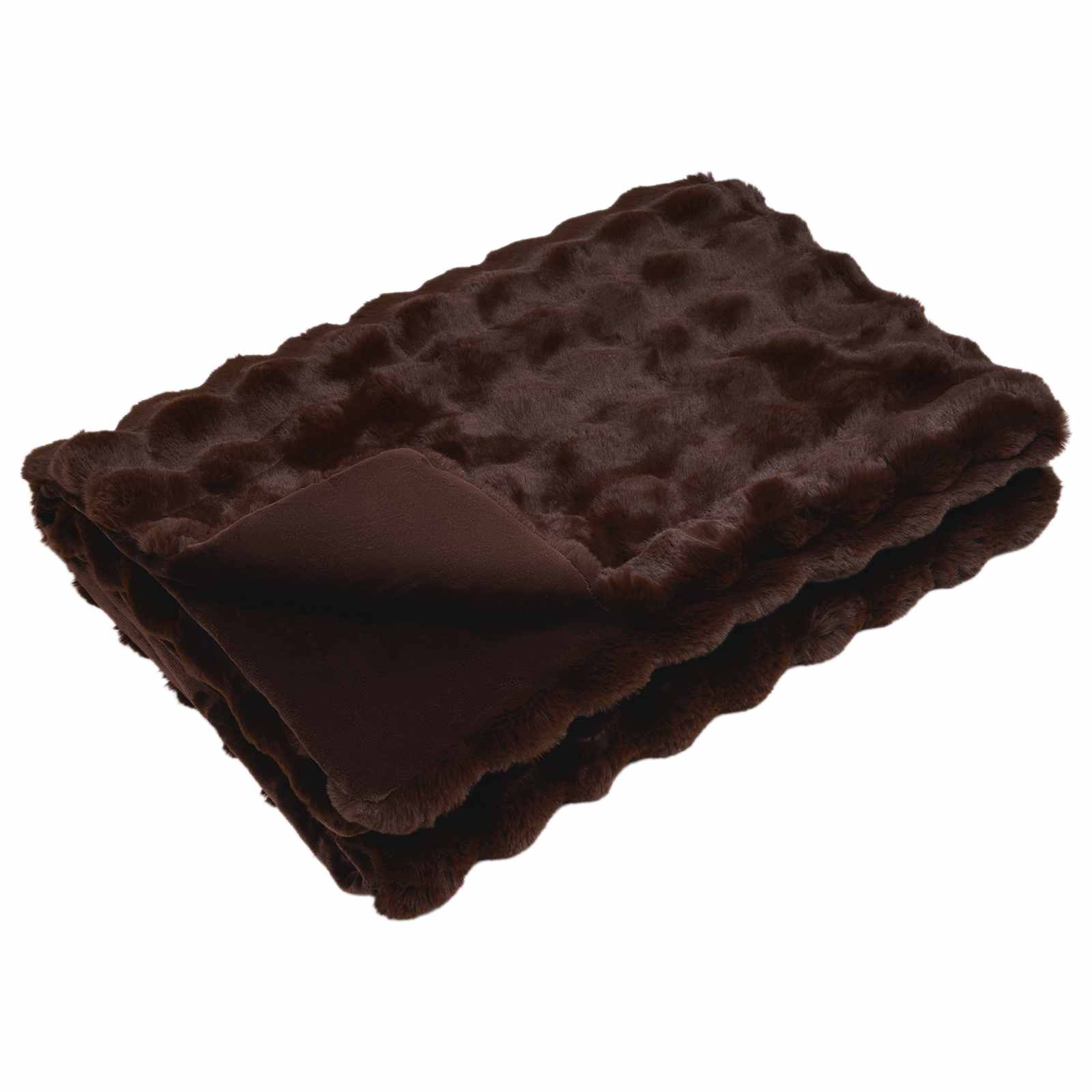 vidaXL Koc antypoślizgowy z sztucznego futra królika Olite 4 pcs Camel