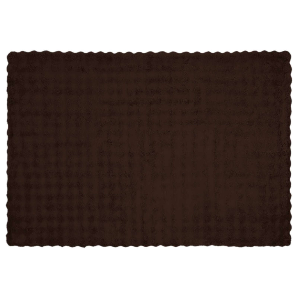 vidaXL Koc antypoślizgowy z sztucznego futra królika Olite 4 pcs Camel