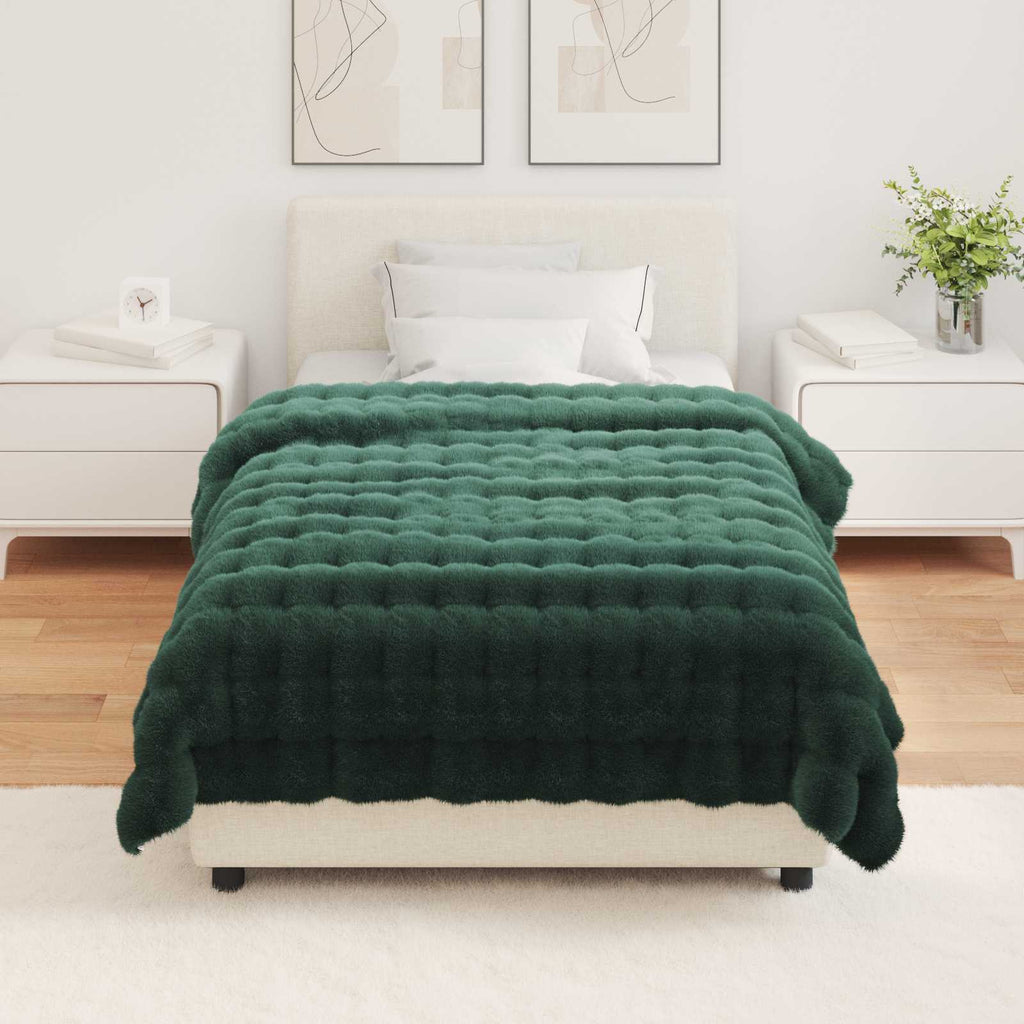 vidaXL Koc antypoślizgowy z sztucznego futra królika Olite 4 pcs