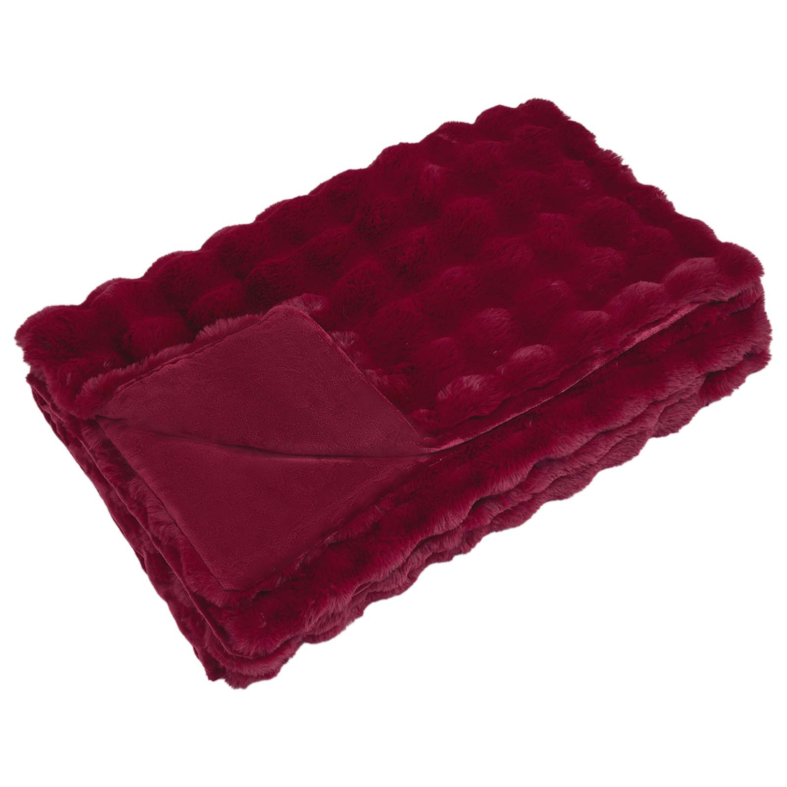 vidaXL Koc antypoślizgowy z sztucznego futra królika Olite Poliester