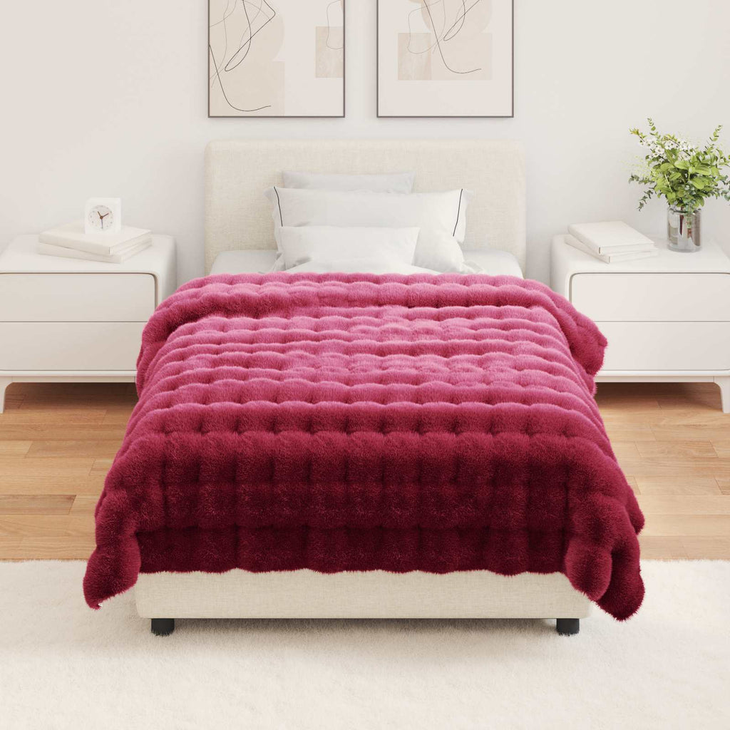 vidaXL Koc antypoślizgowy z sztucznego futra królika Olite 4 pcs