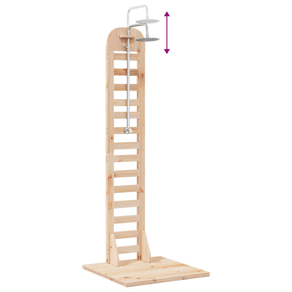 vidaXL Prysznic na zewnątrz 223 cm naturalny
