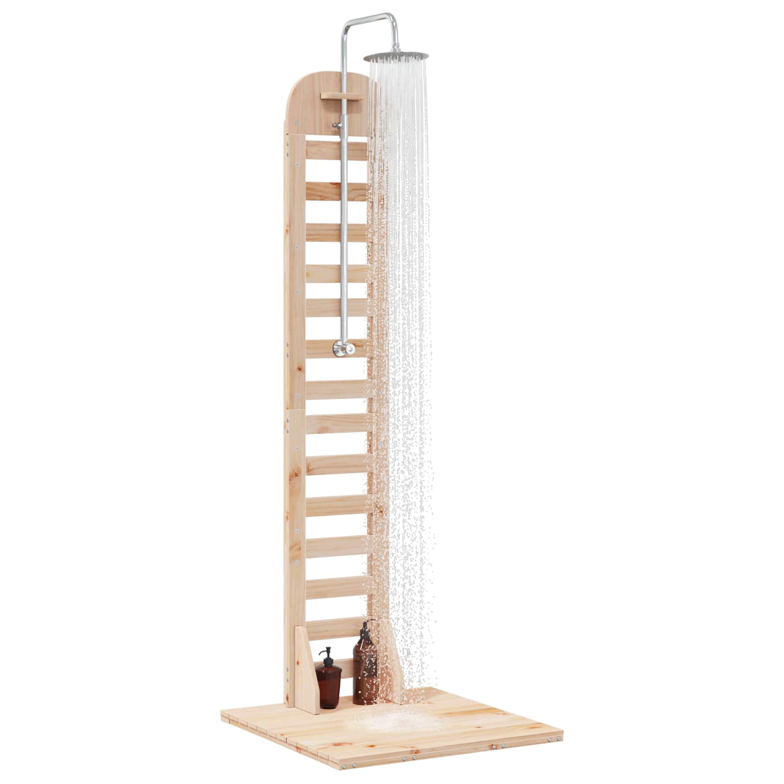 vidaXL Prysznic na zewnątrz 223 cm naturalny