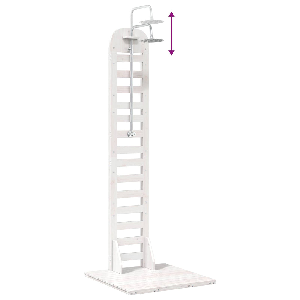 vidaXL Prysznic na zewnątrz 223 cm Biały