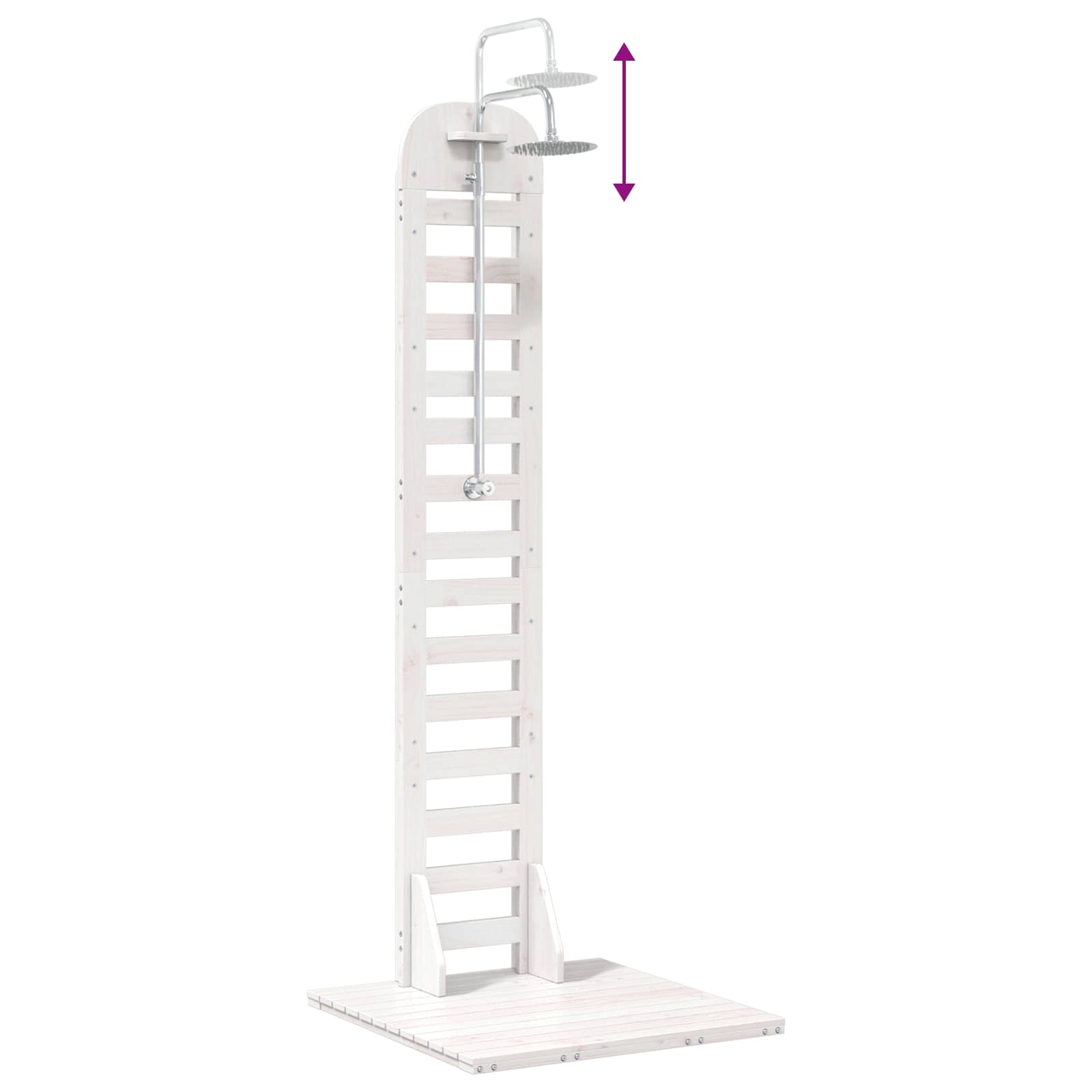 vidaXL Prysznic na zewnątrz 223 cm Biały