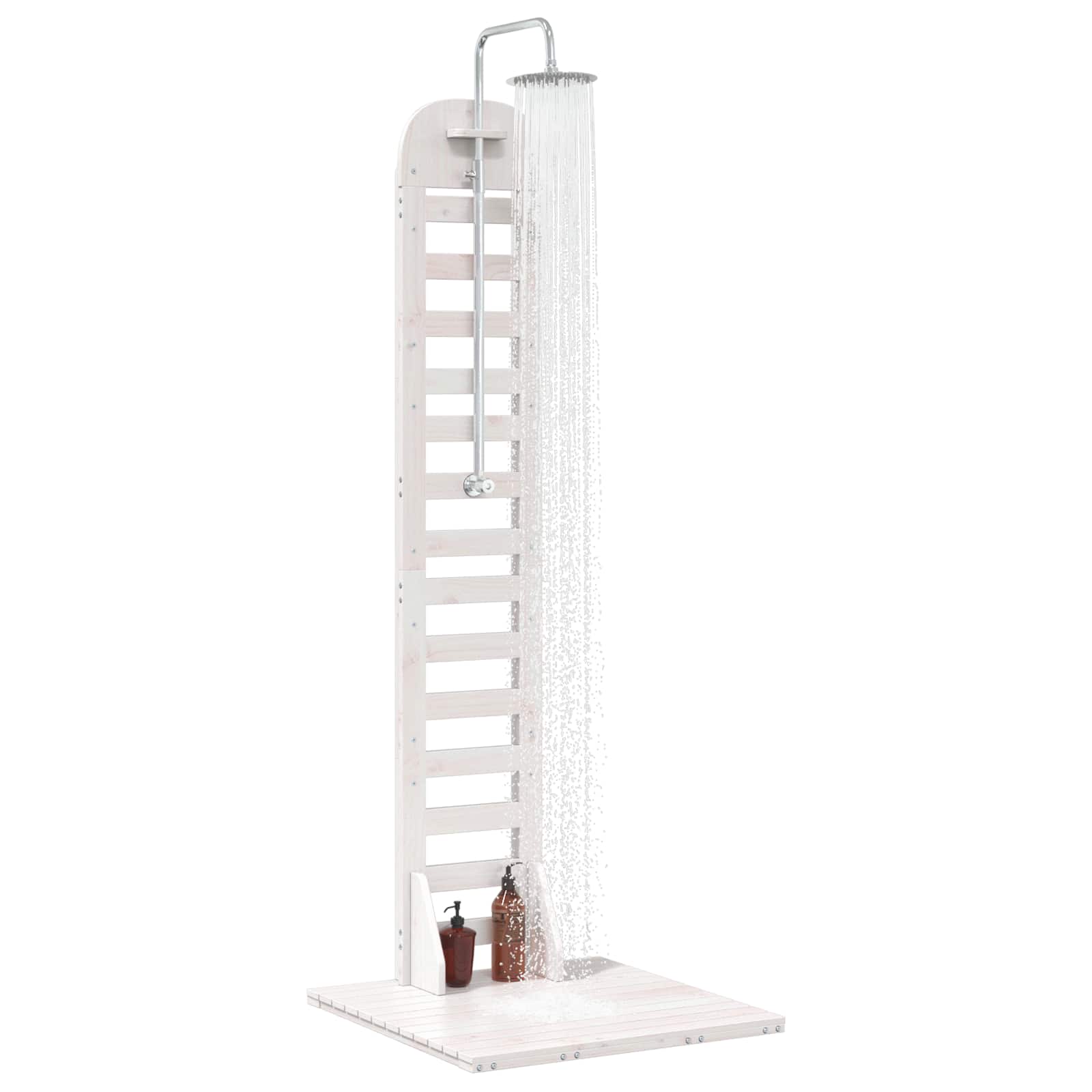 vidaXL Prysznic na zewnątrz 223 cm Biały