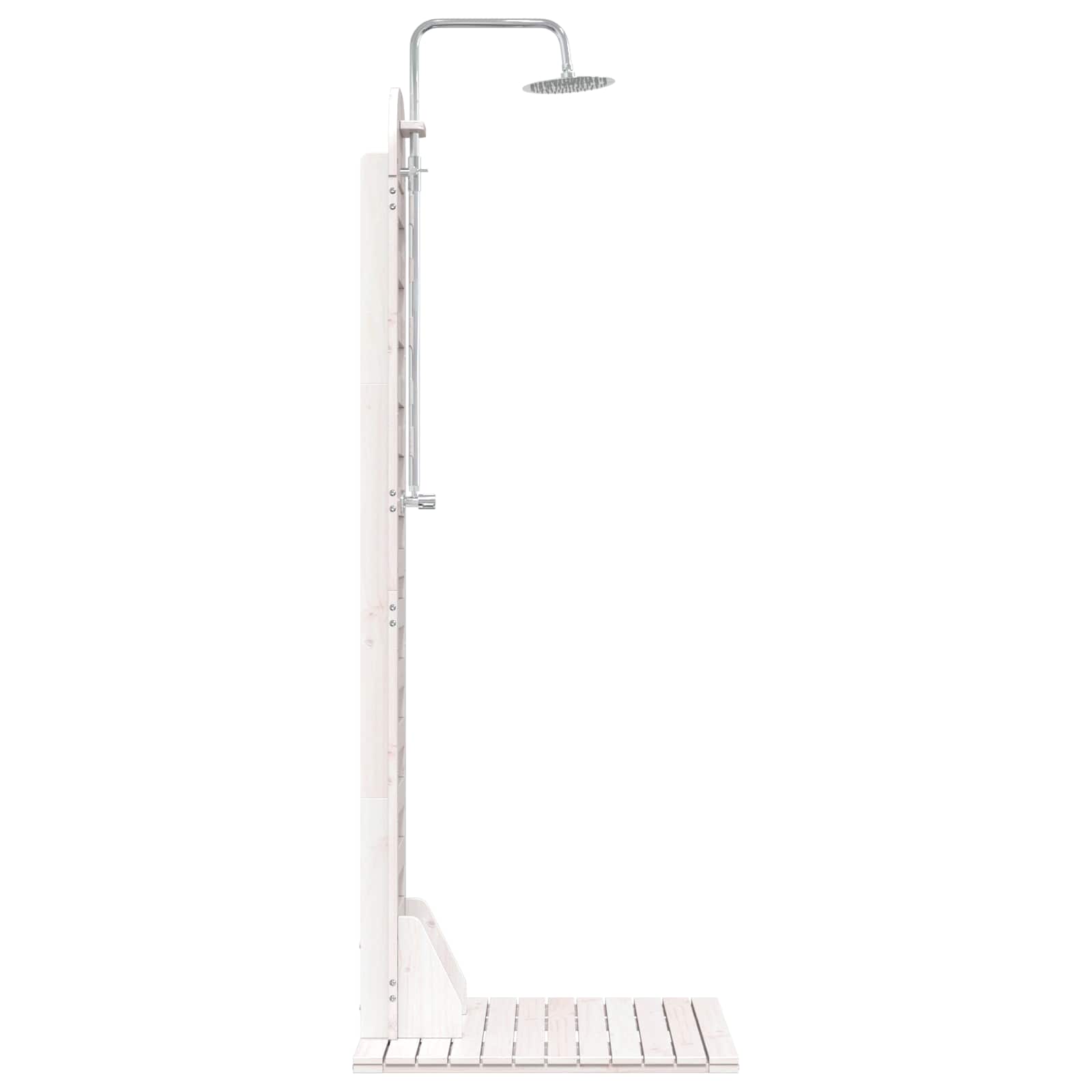 vidaXL Prysznic na zewnątrz 223 cm Biały