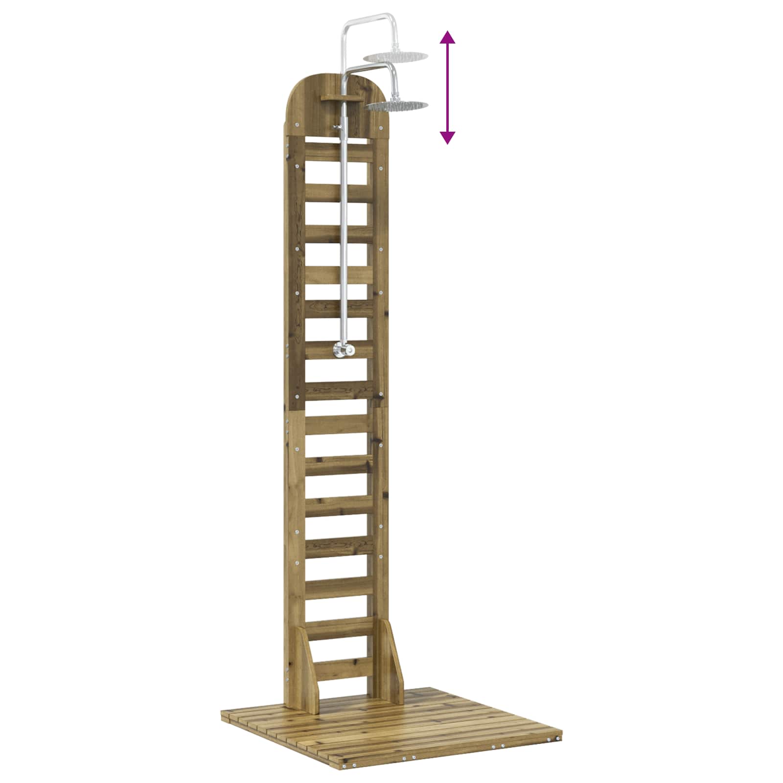 vidaXL Prysznic na zewnątrz 223 cm naturalny