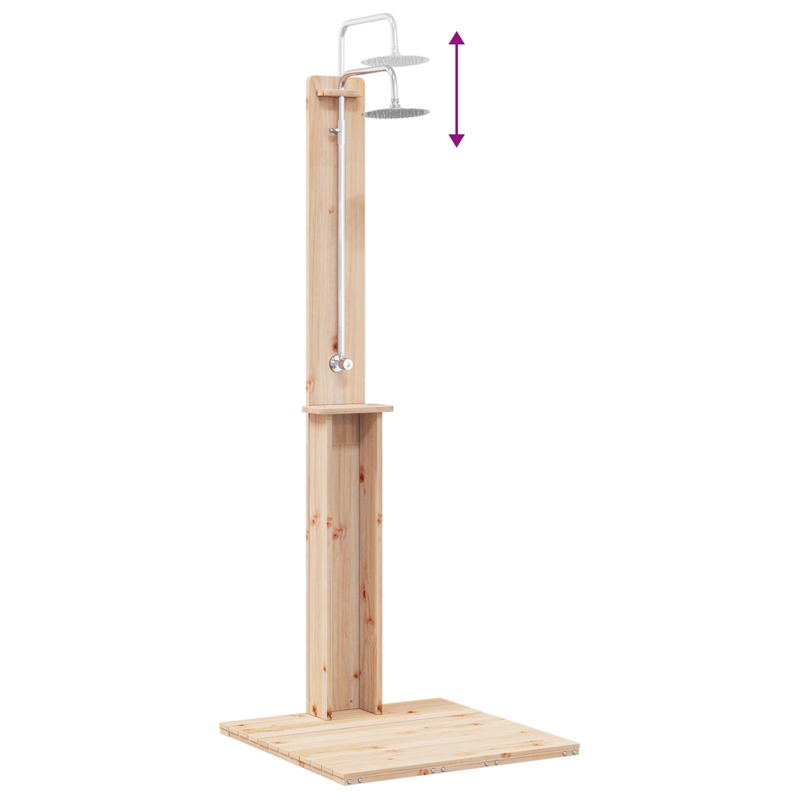 vidaXL Prysznic na zewnątrz 206 cm naturalny