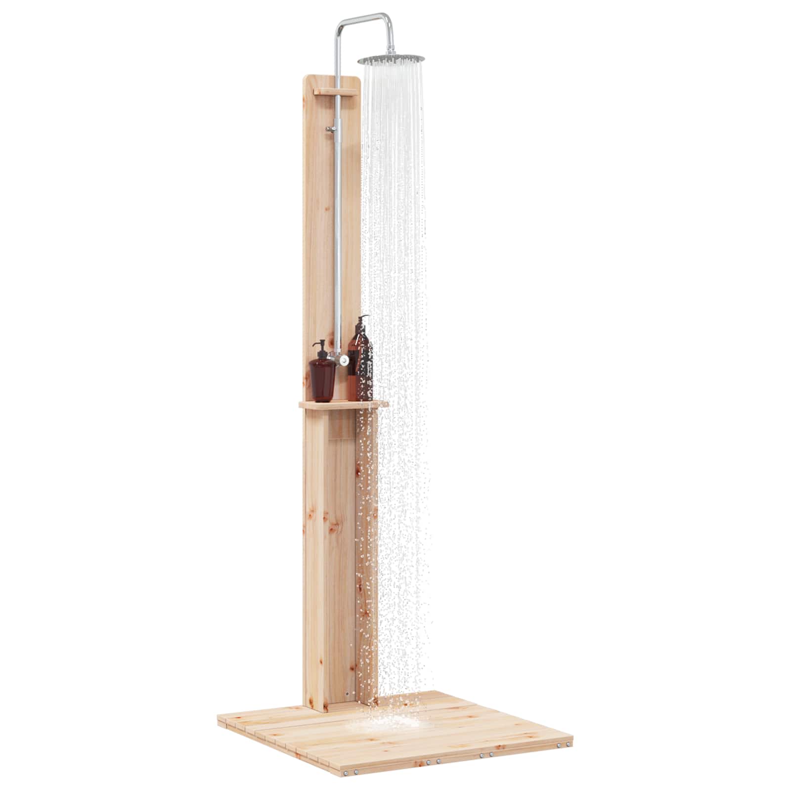 vidaXL Prysznic na zewnątrz 206 cm naturalny