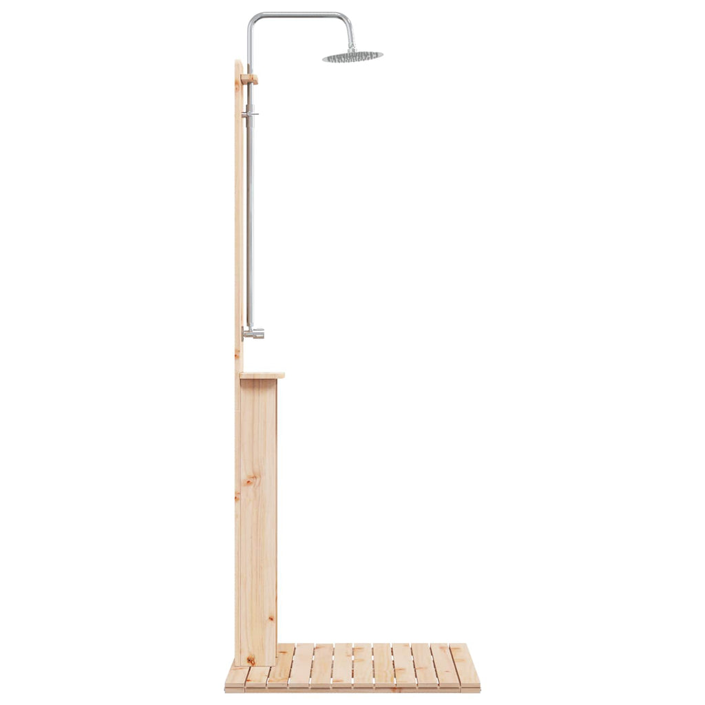 vidaXL Prysznic na zewnątrz 206 cm naturalny