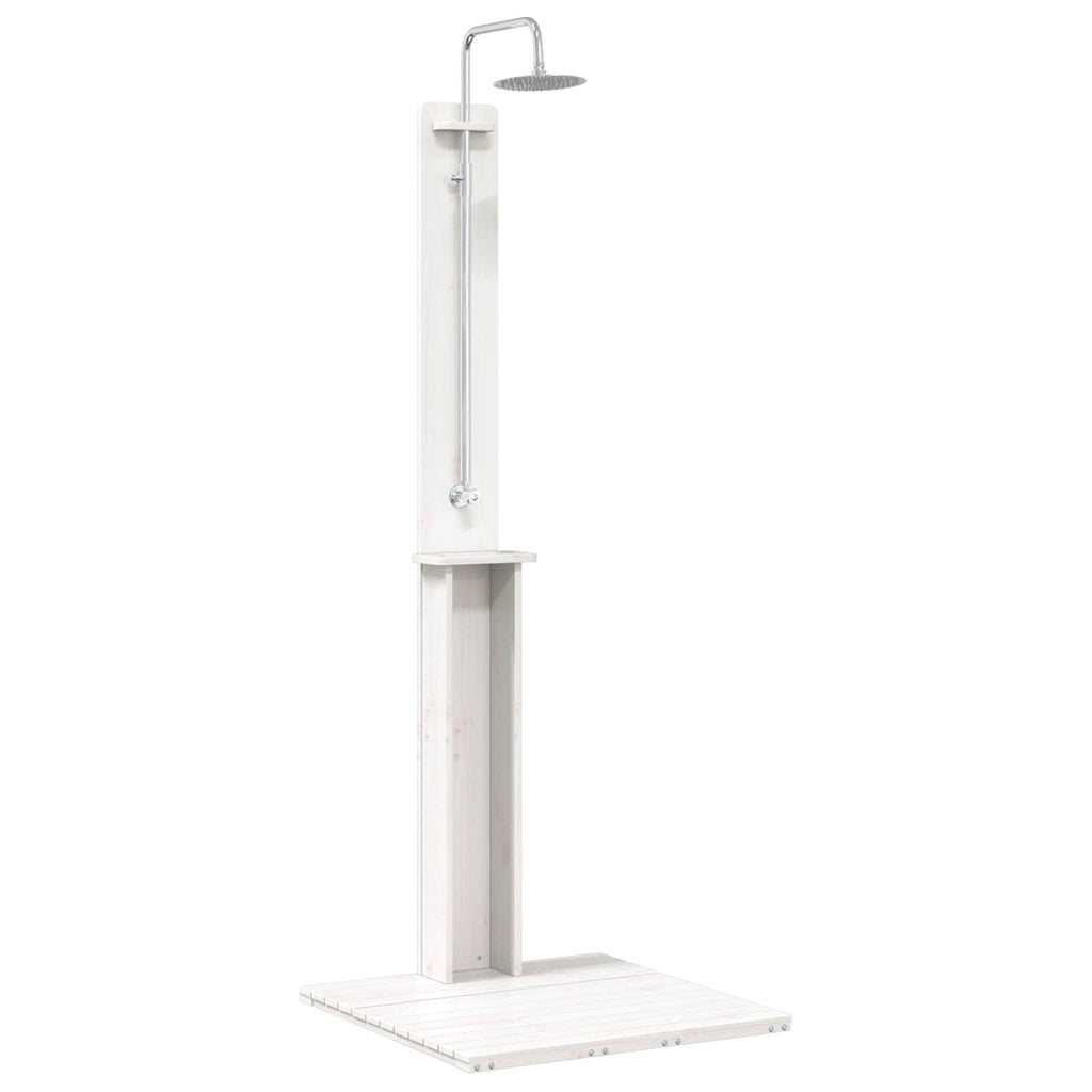 vidaXL Prysznic na zewnątrz 206 cm Biały