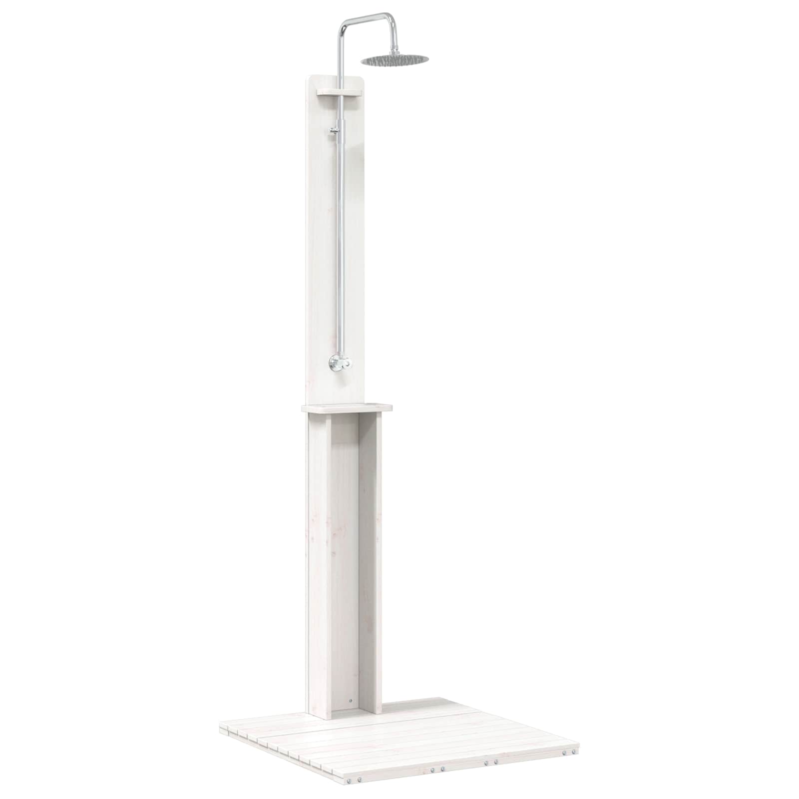 vidaXL Prysznic na zewnątrz 206 cm Biały