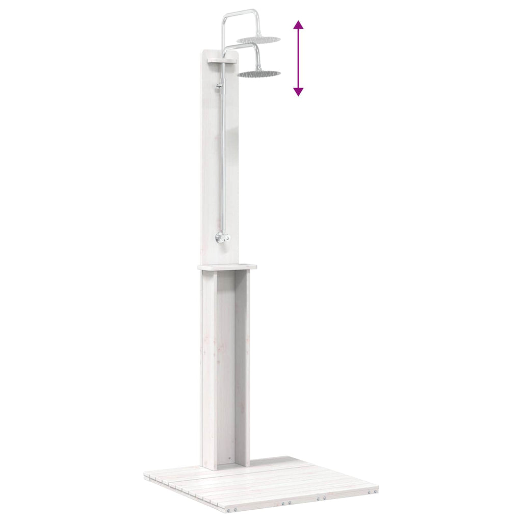 vidaXL Prysznic na zewnątrz 206 cm Biały