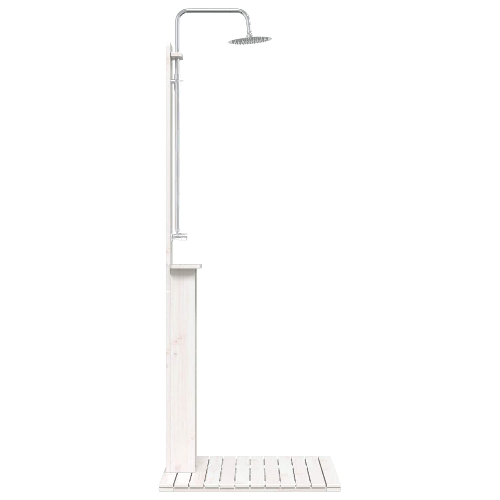 vidaXL Prysznic na zewnątrz 206 cm Biały