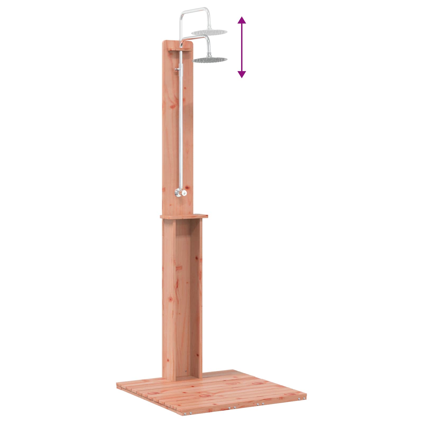 vidaXL Prysznic na zewnątrz 206 cm naturalny