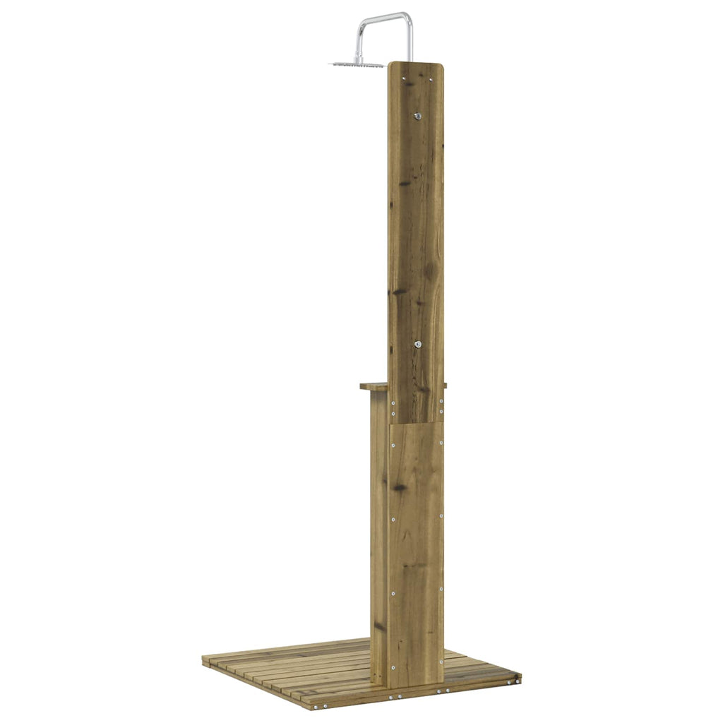 vidaXL Prysznic na zewnątrz 206 cm naturalny