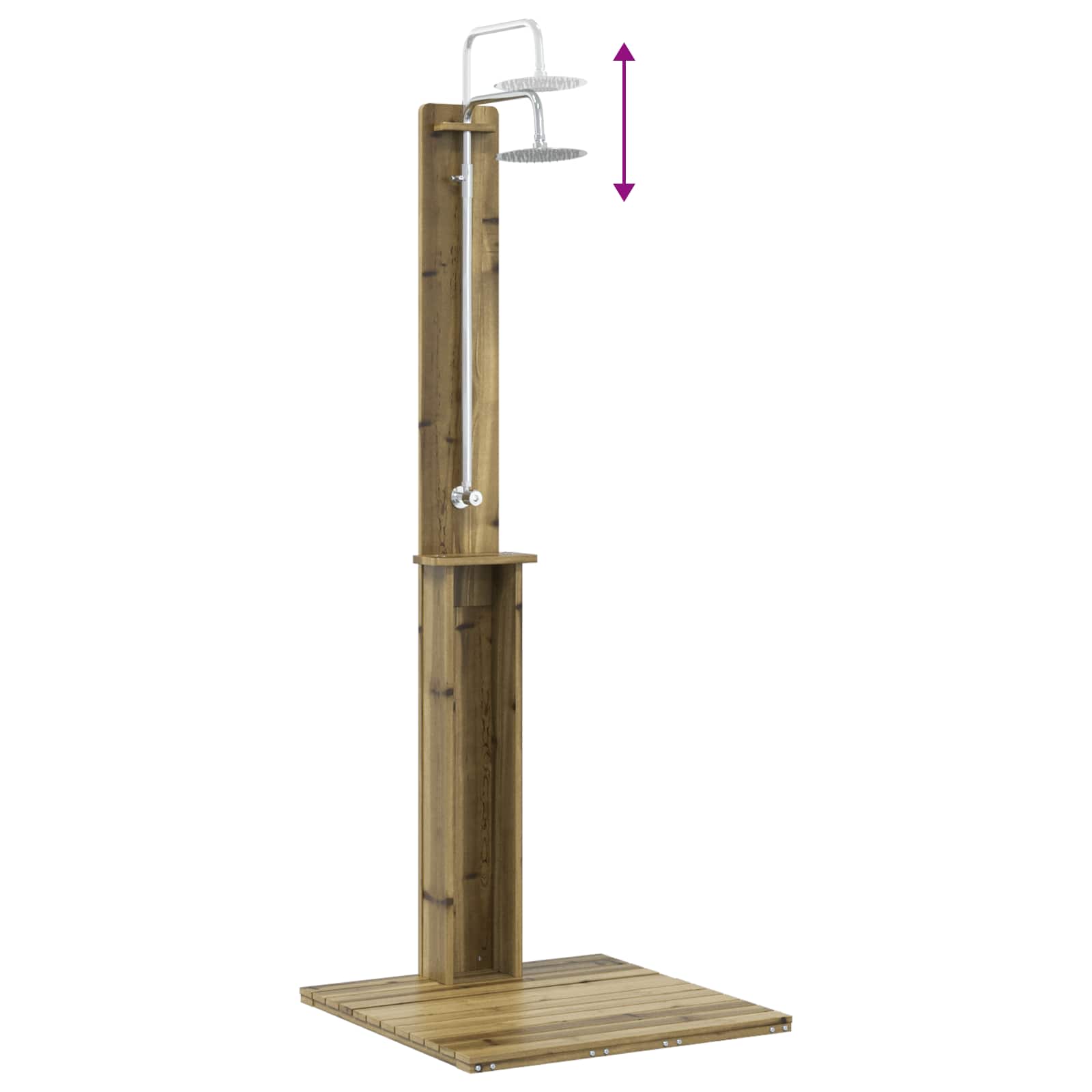 vidaXL Prysznic na zewnątrz 206 cm naturalny