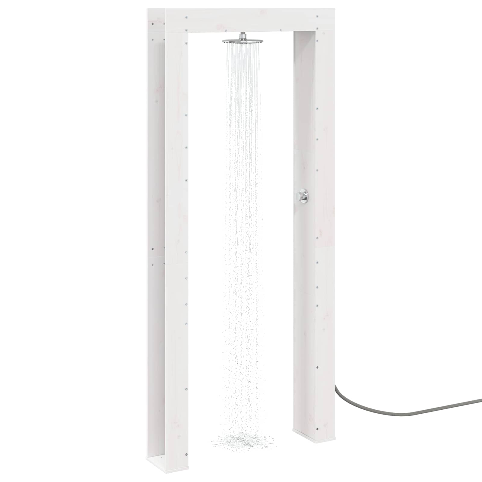 vidaXL Prysznic na zewnątrz 226 cm Biały
