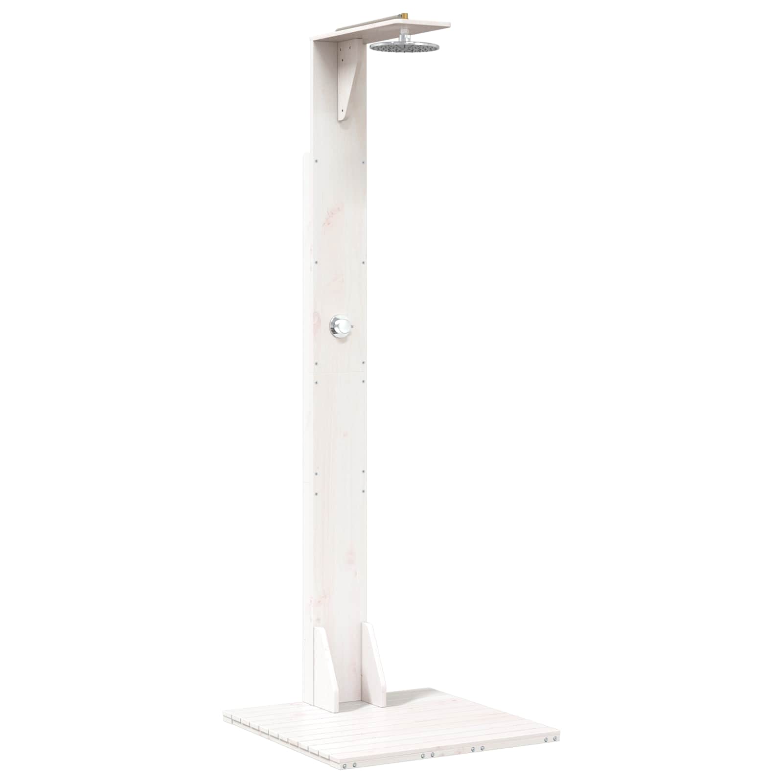 vidaXL Prysznic na zewnątrz 214,5 cm Biały