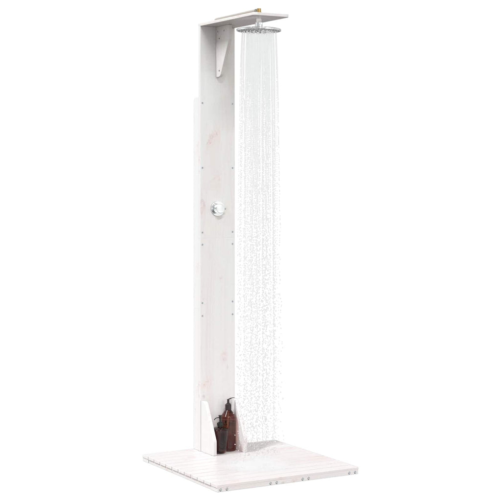vidaXL Prysznic na zewnątrz 214,5 cm Biały